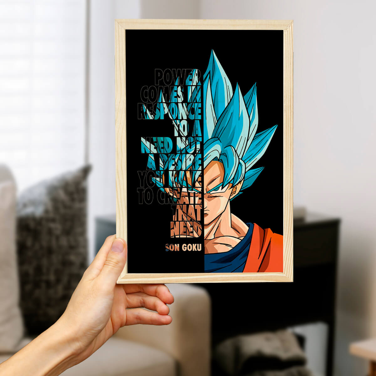 Bigsmall_cc Son Goku Wooden Wall Art - view 4