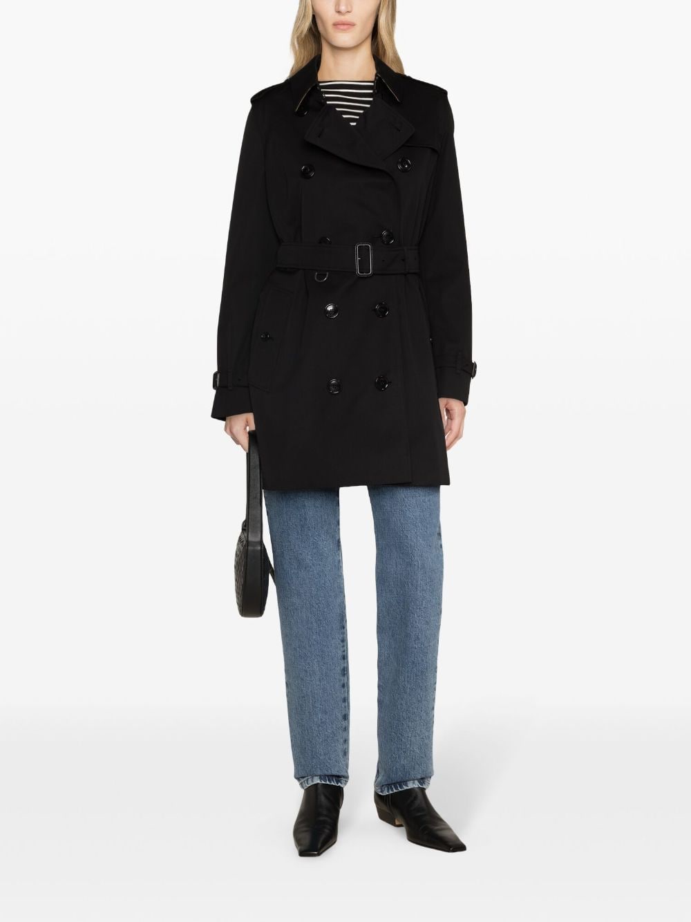 Burberry Vintage Check-pattern lining mid-length Kensington cotton trench coat - view 2