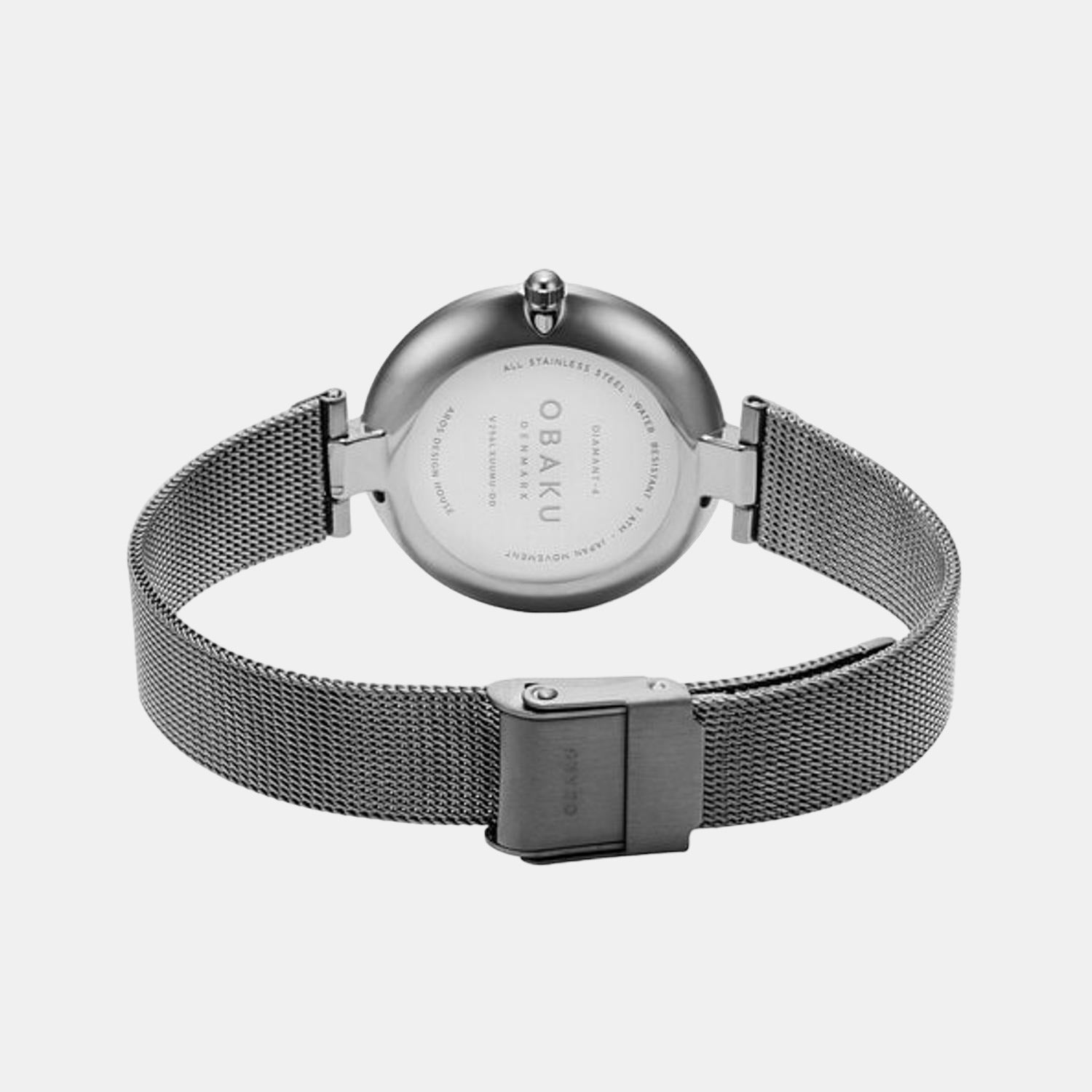 Obaku Diamant Women Quartz Black Dial Analog Stainless Steel Watch V256LXVBMB-DD - view 2