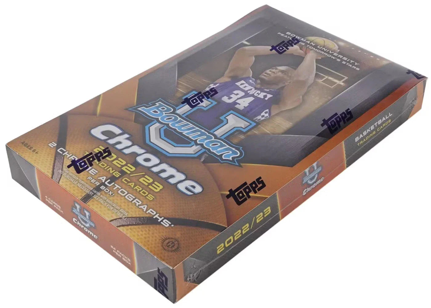 2022-23 Bowman University Chrome Basketball Hobby Box - view 2
