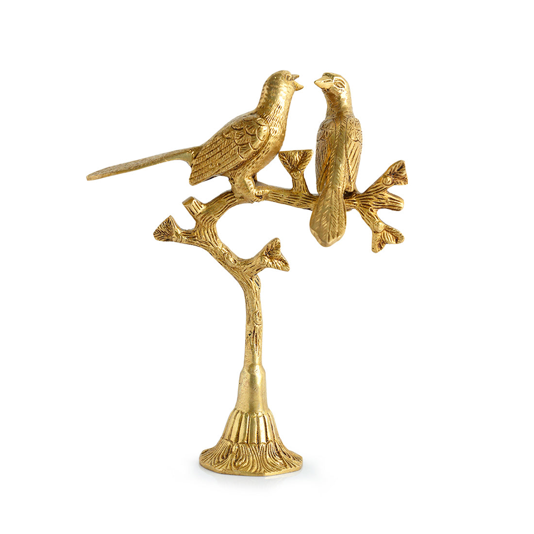 EXCLUSIVELANE 'Twin Bird' Carved Brass Showpiece (Hand-Etched, 1.0 Kg) - view 2