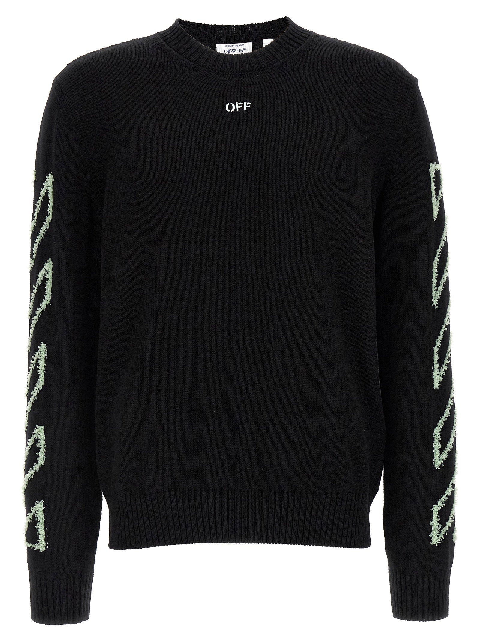 Off White Diag Outline Sweater – 100% cotton