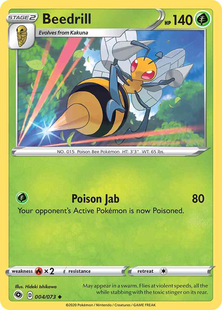 Uncommon swsh35-004 reverse – Pokémon Beedrill - 004/073 - Uncommon [swsh35-004] [Reverse Holo]