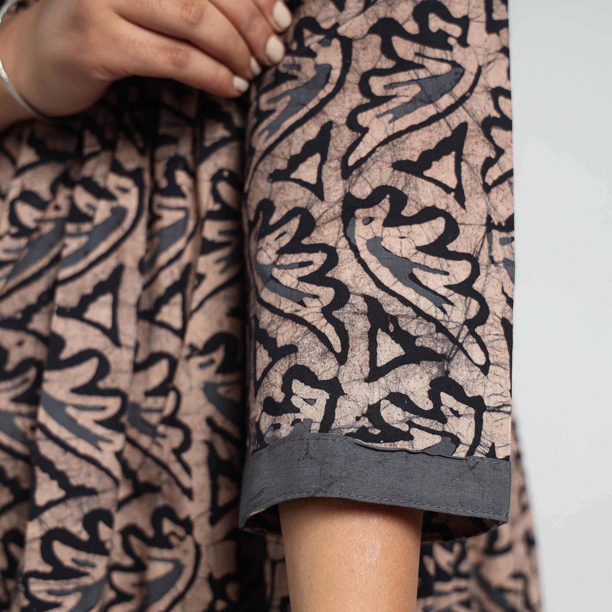 ITOKRI CASUALS Brown - Batik Printed Cotton Flared Dress - view 4