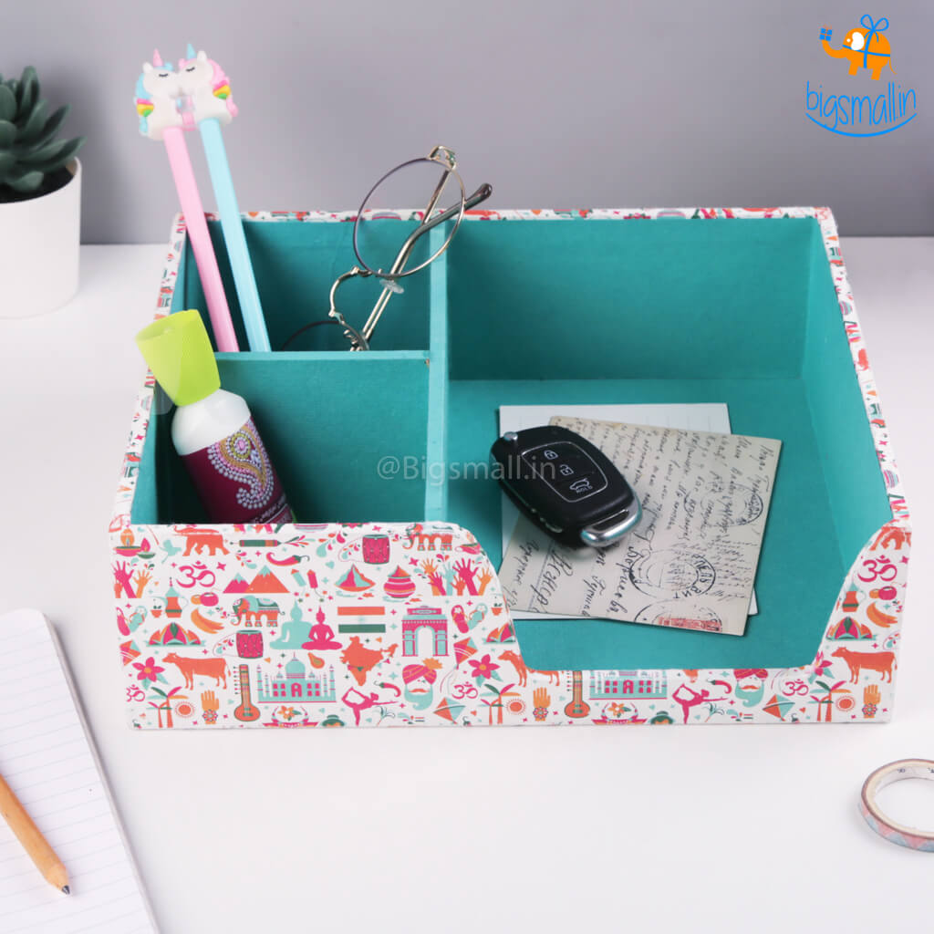 Ascetic Colorful India Themed Desk Organizer