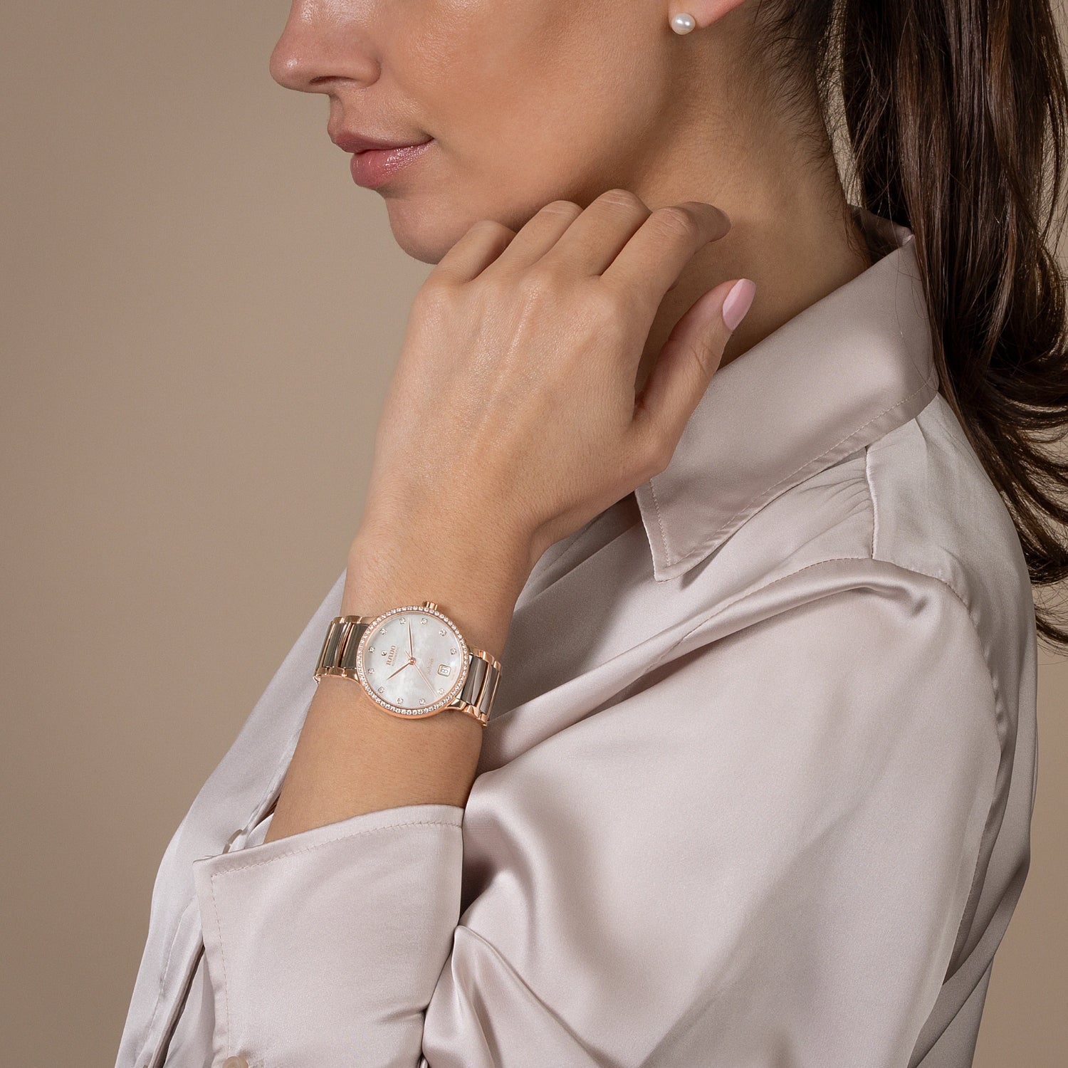 Rado Centrix Jublie Women Automatic Silver Mother Of Pearl Dial Analog Stainless Steel Watch R30230912 - view 2