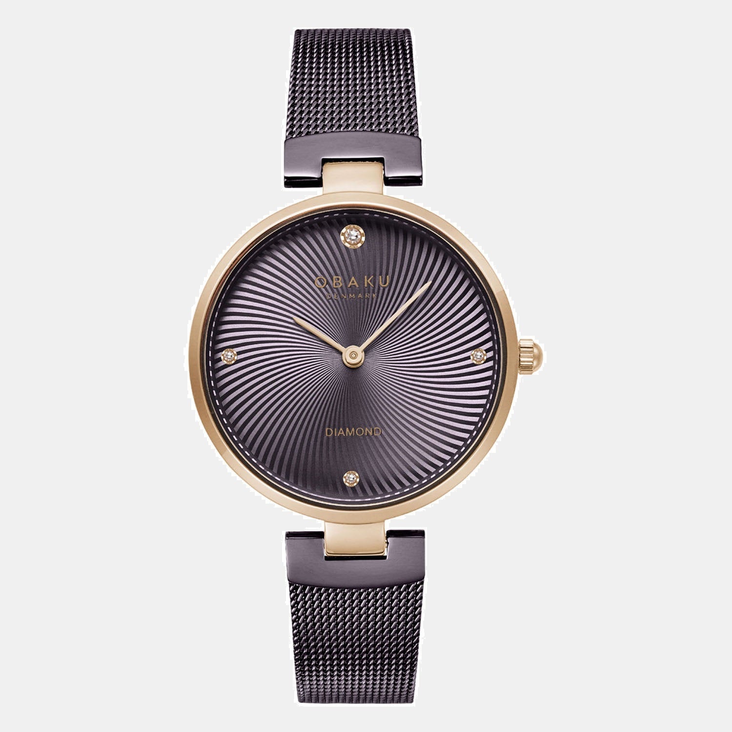 Obaku Diamant Women Quartz Brown Dial Analog Stainless Steel Watch V256LXVNMN-DD - view 2