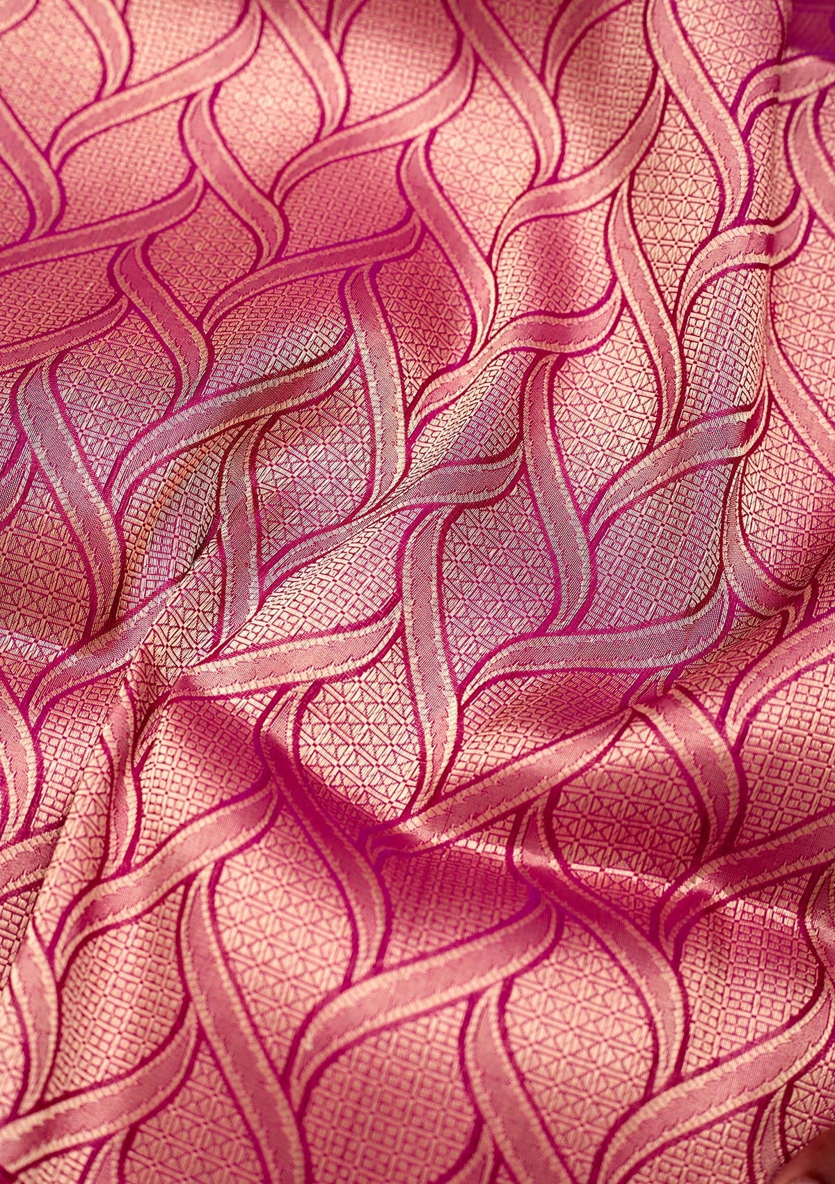Koskii Onion Pink Zariwork Pure Silk Saree – Women's - view 2