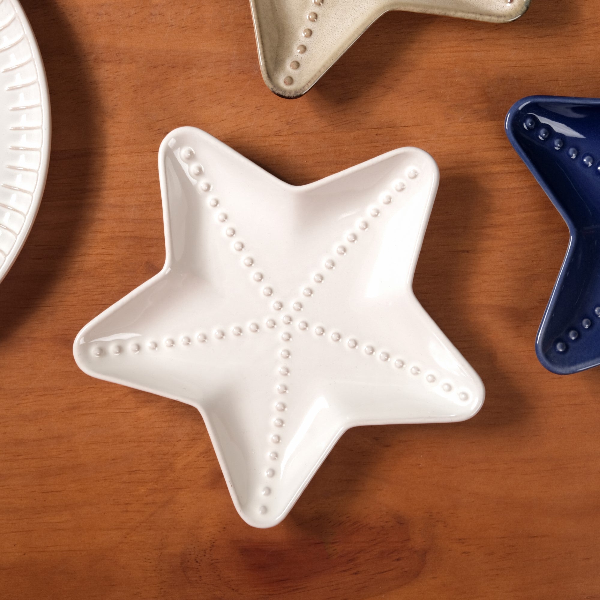 Nestasia Star Fish Ceramic Snack Plate Set Of 3 - view 8