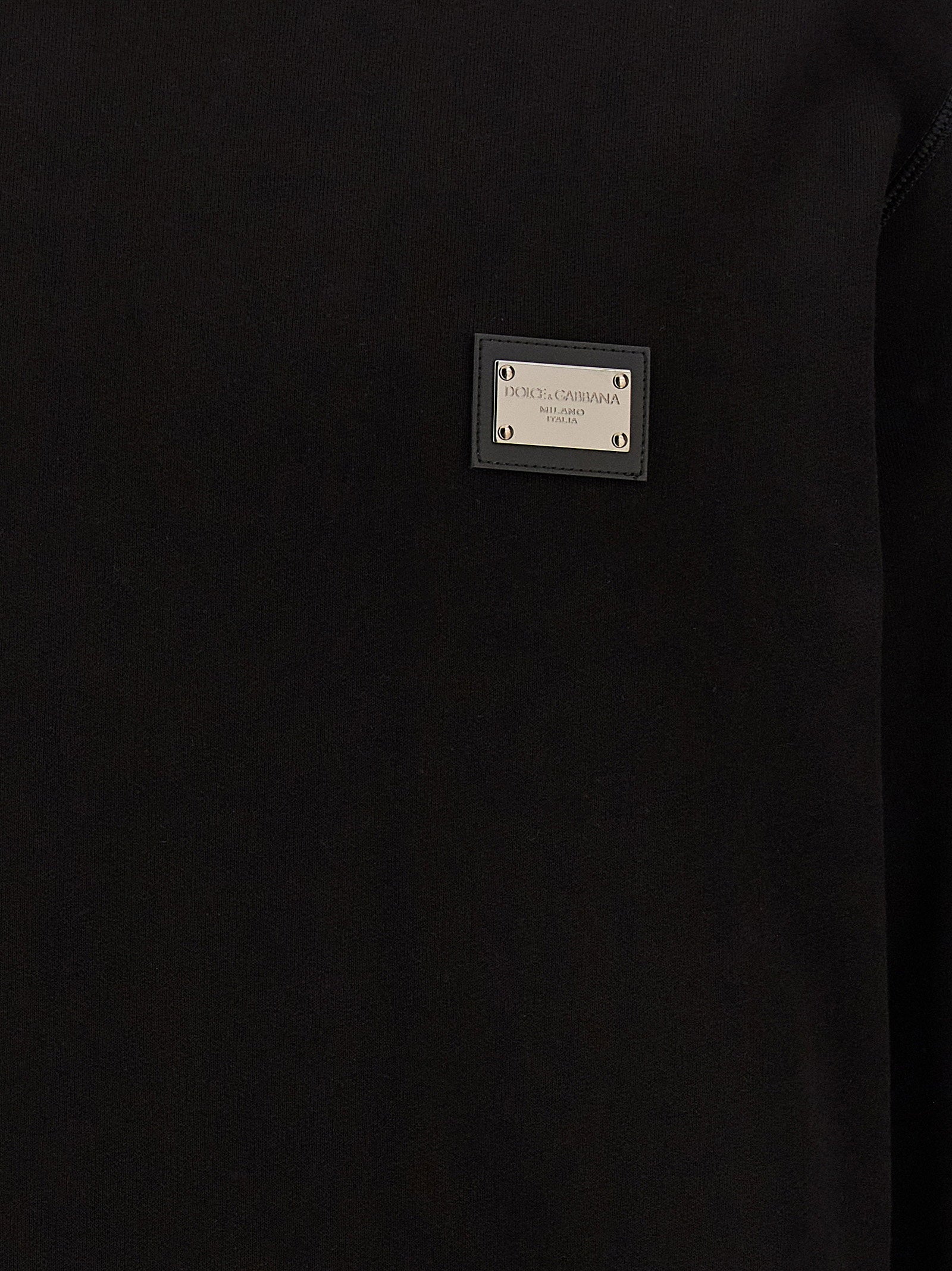 Dolce & Gabbana Logo Plate Sweatshirt – 100% cotton - view 4