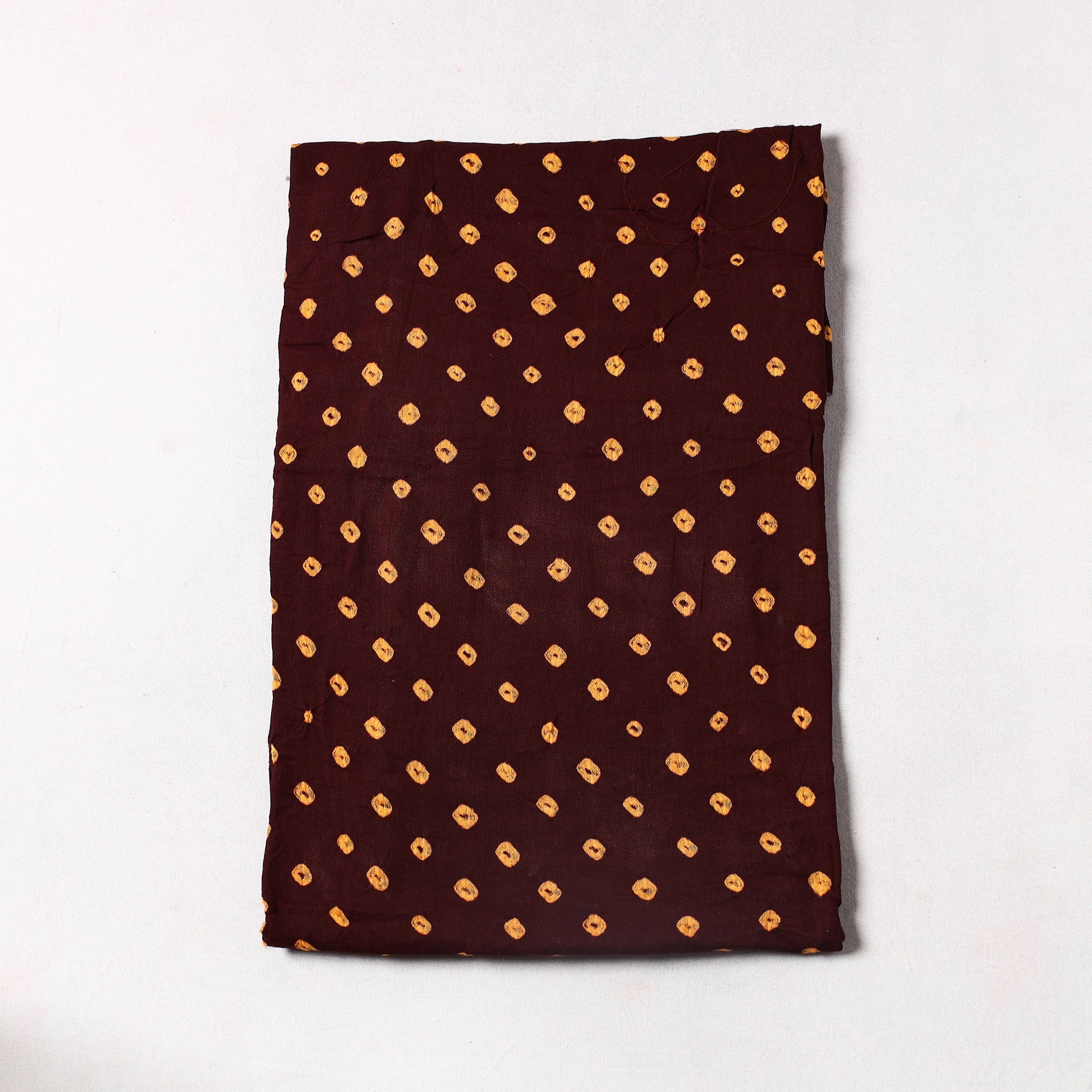 KACHCHH JI CHHAAP Brown - Kutch Bandhani Tie-Dye Cotton Precut Fabric 59