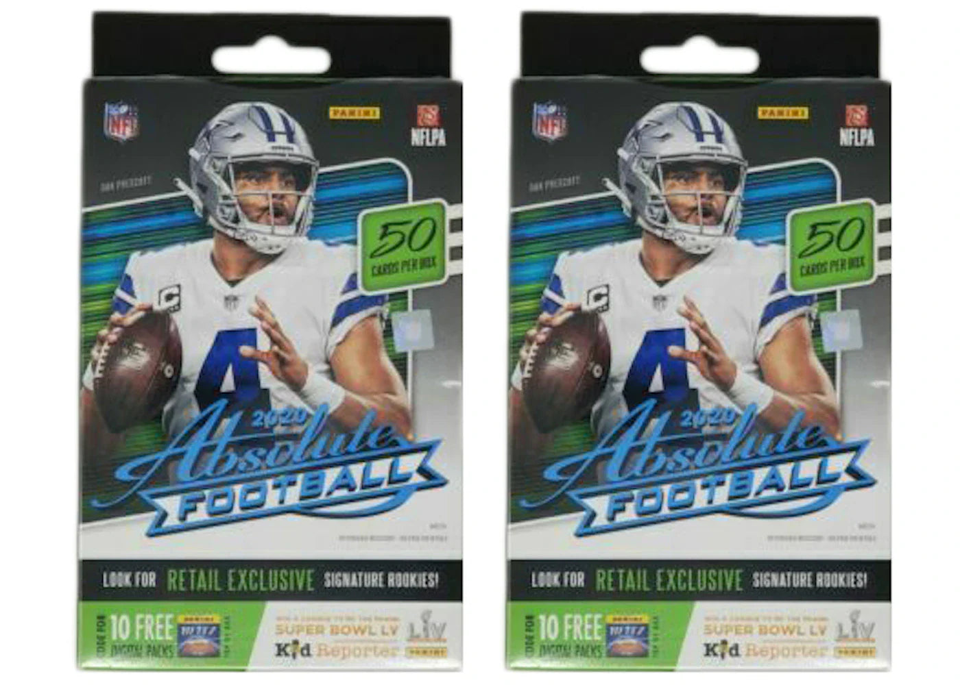 2020 Panini Absolute Football Hanger Box 2x Lot