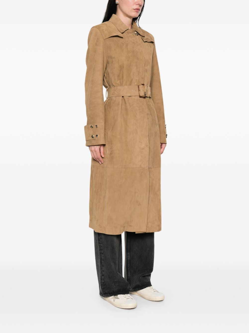 Golden Goose Suede leather trench coat – Sheep Suede 100% - view 3