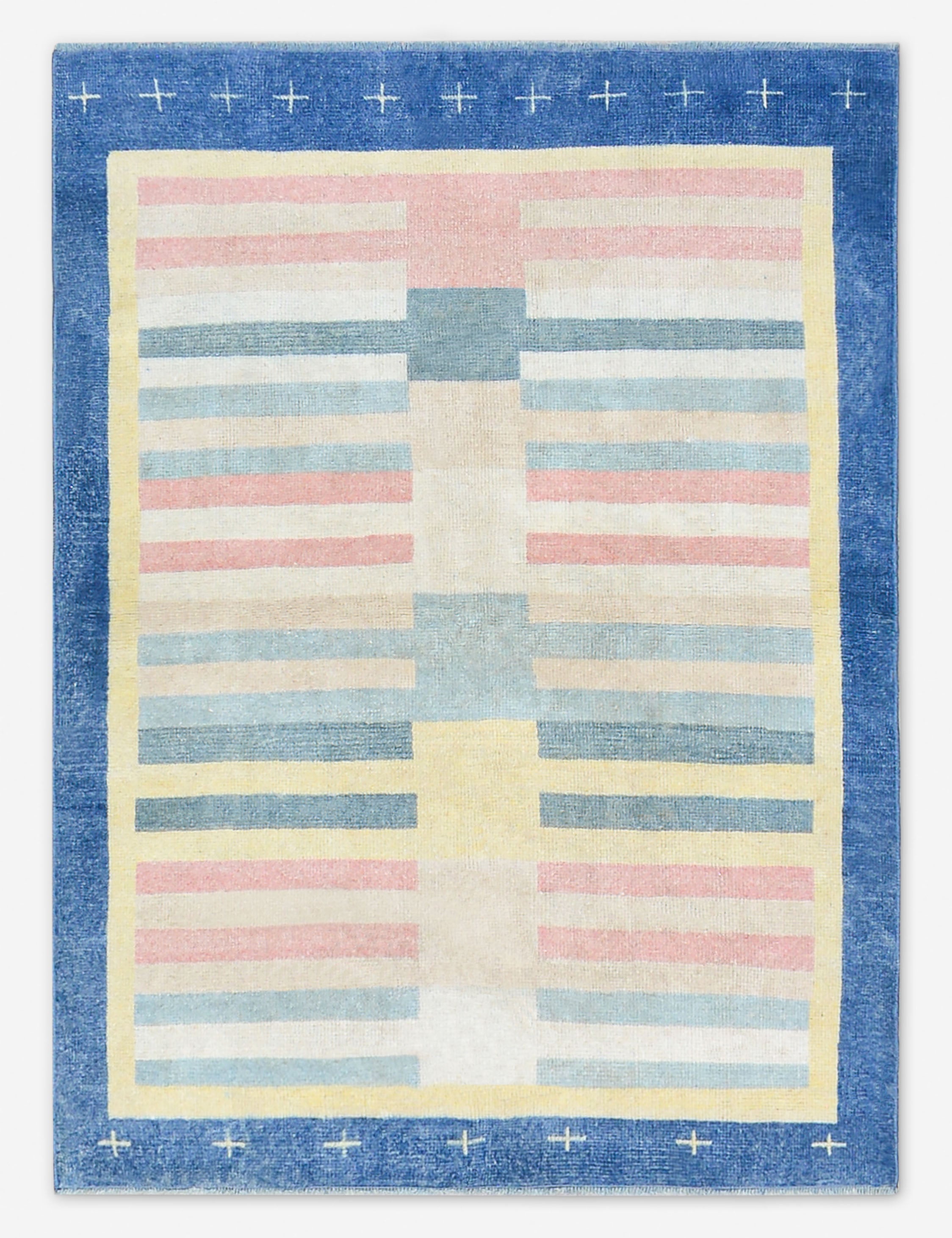 Lulu and Georgia Vintage Turkish Hand-Knotted Wool Rug No. 521, 3' 10" X 5' 1"