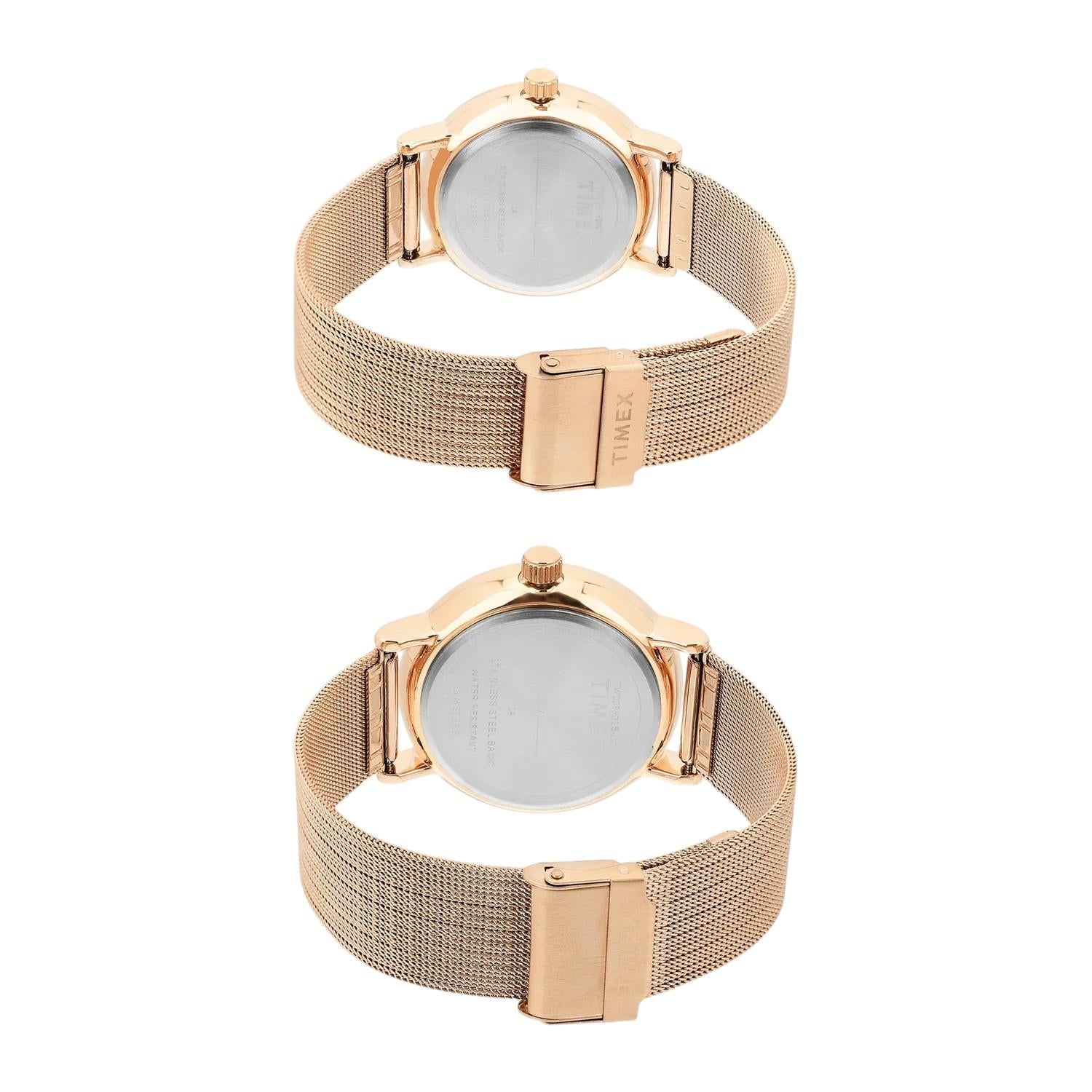 Timex Fashion Couple Quartz Silver Dial Analog Stainless Steel Watch TW00PR325 - view 4