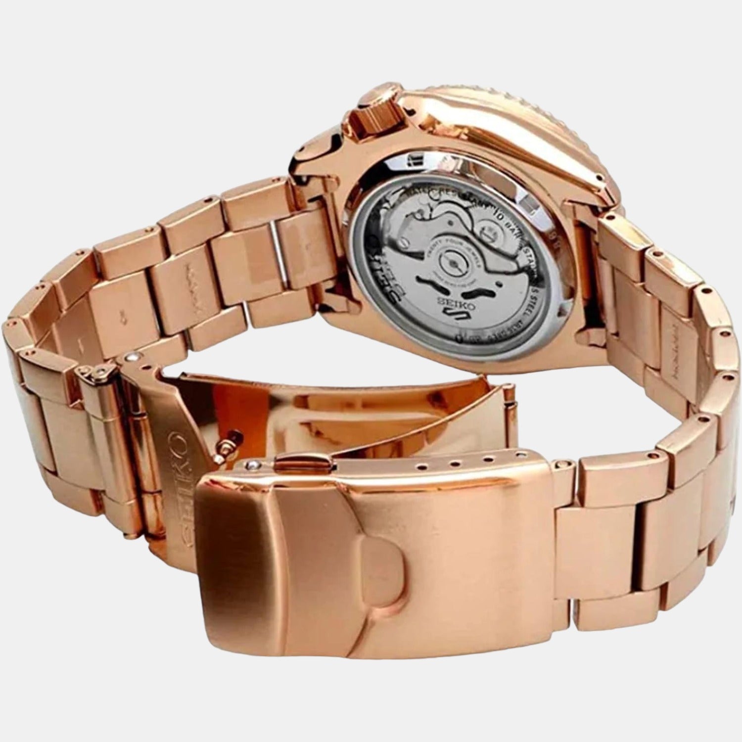 Seiko 5 Sports Men Automatic Rose Gold Dial Analog Stainless Steel Watch SRPE72K1 - view 4