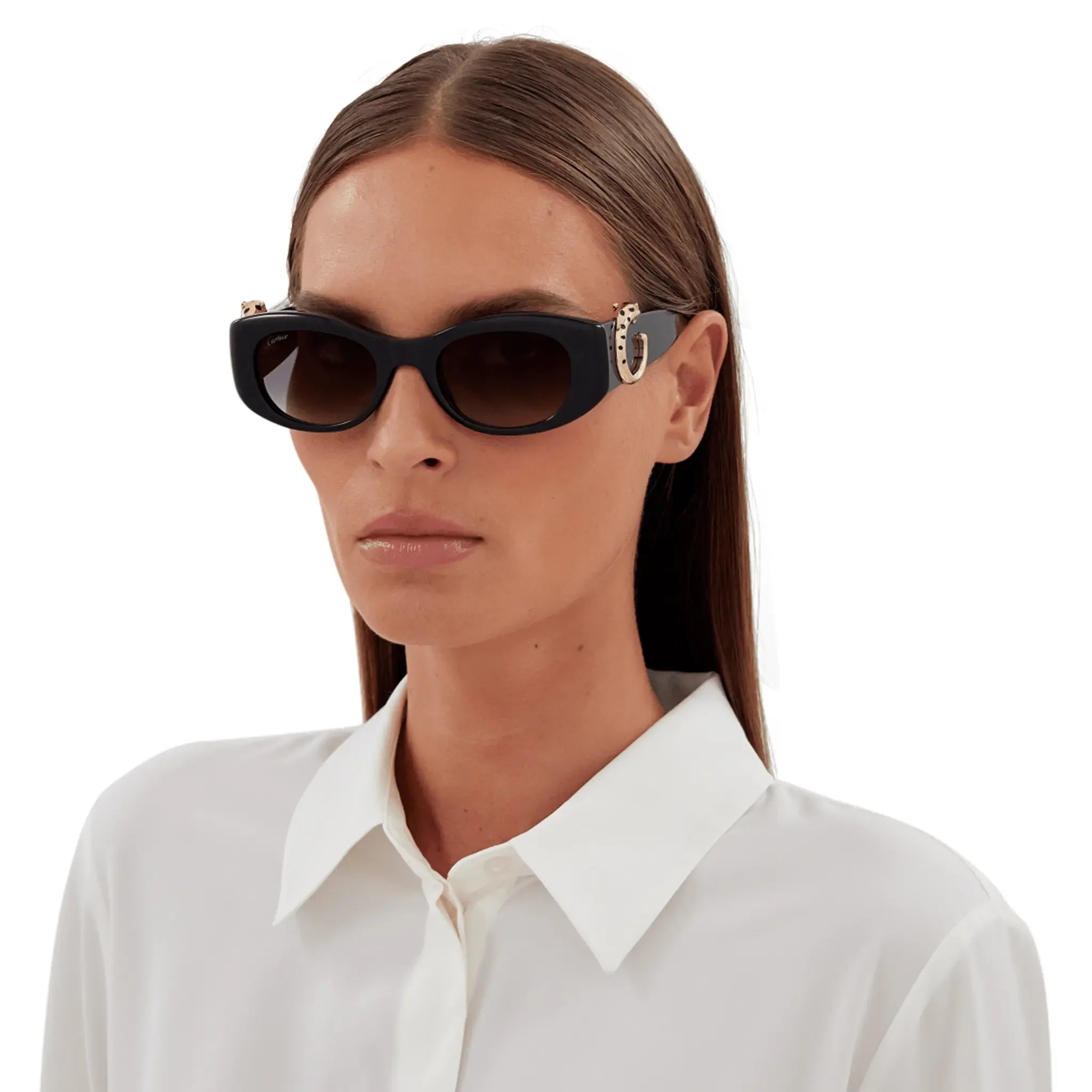 Cartier Eyewear CT0472S-001 C Panthere De Cartier Black Grey Sunglasses - view 2