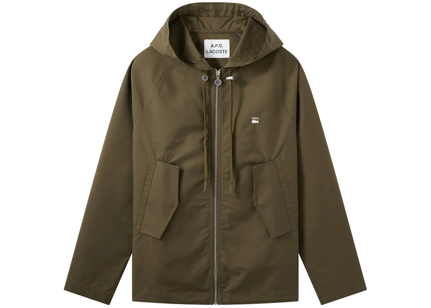 P c x – A.P.C. x Lacoste Parka Khaki Green