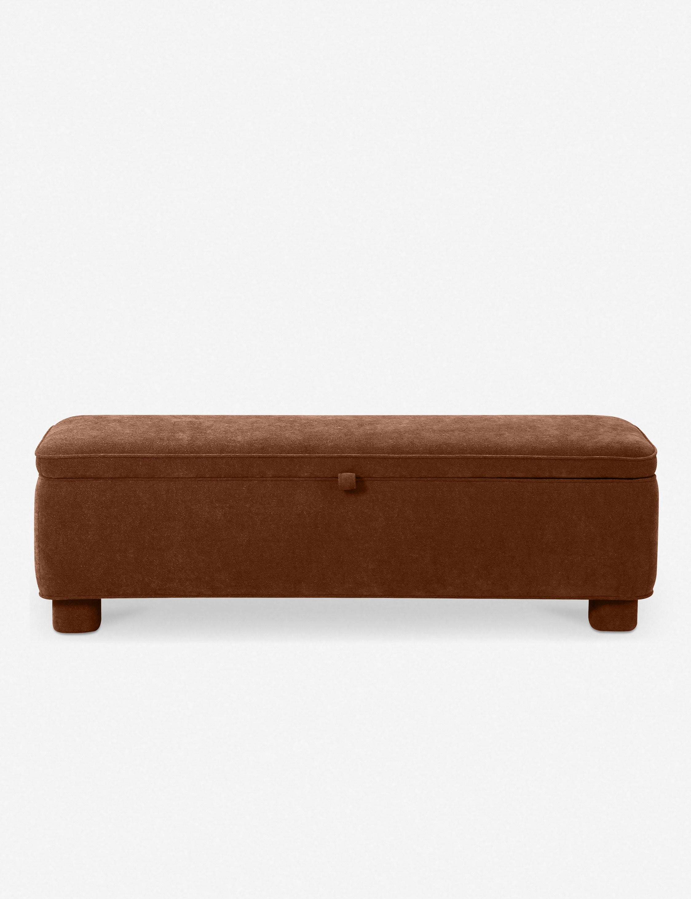 Open box asner – Lulu and Georgia Open Box: Asner Storage Bench, Dark Rust