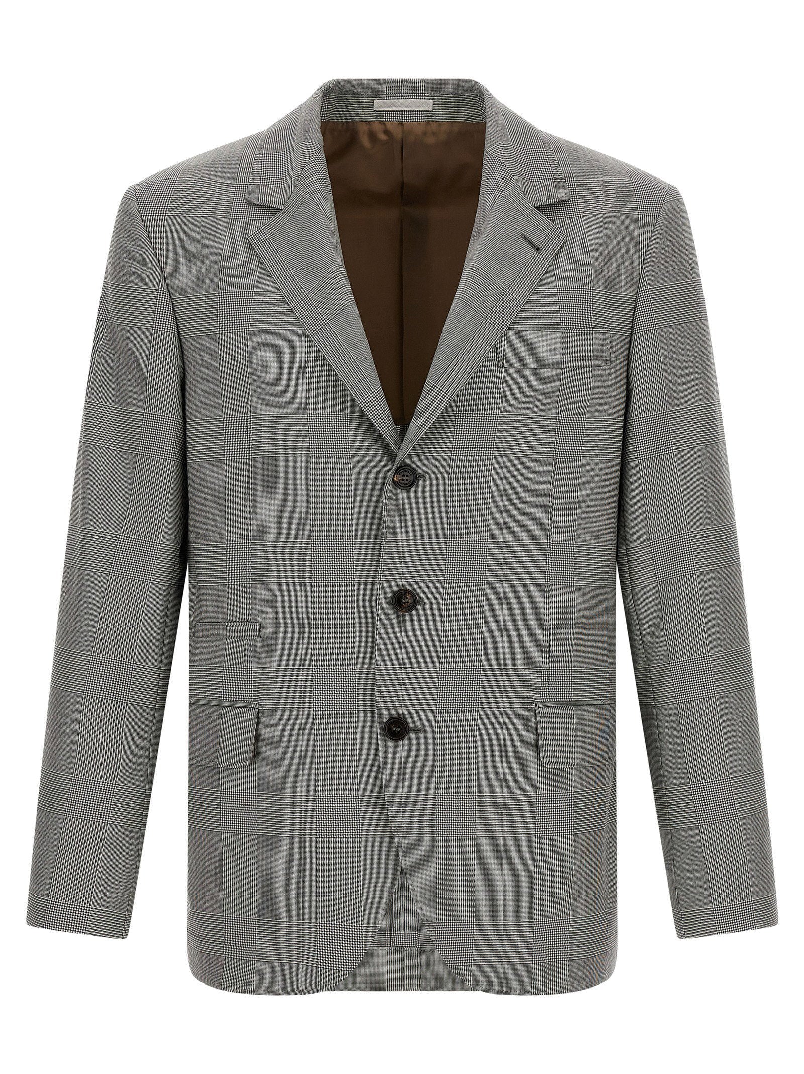 Brunello Cucinelli Prince Of Wales Blazer – 100% virgin wool