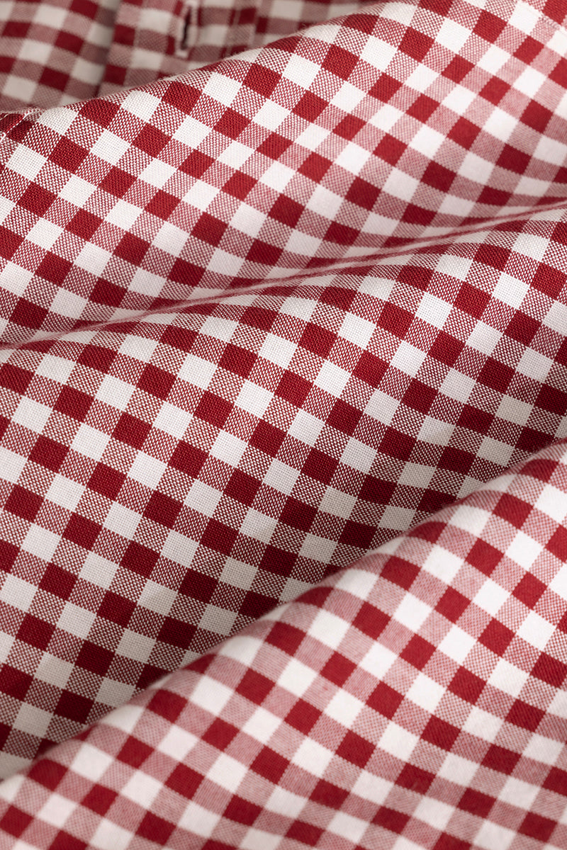 SNITCH Red Oxford Checks Shirt - view 8