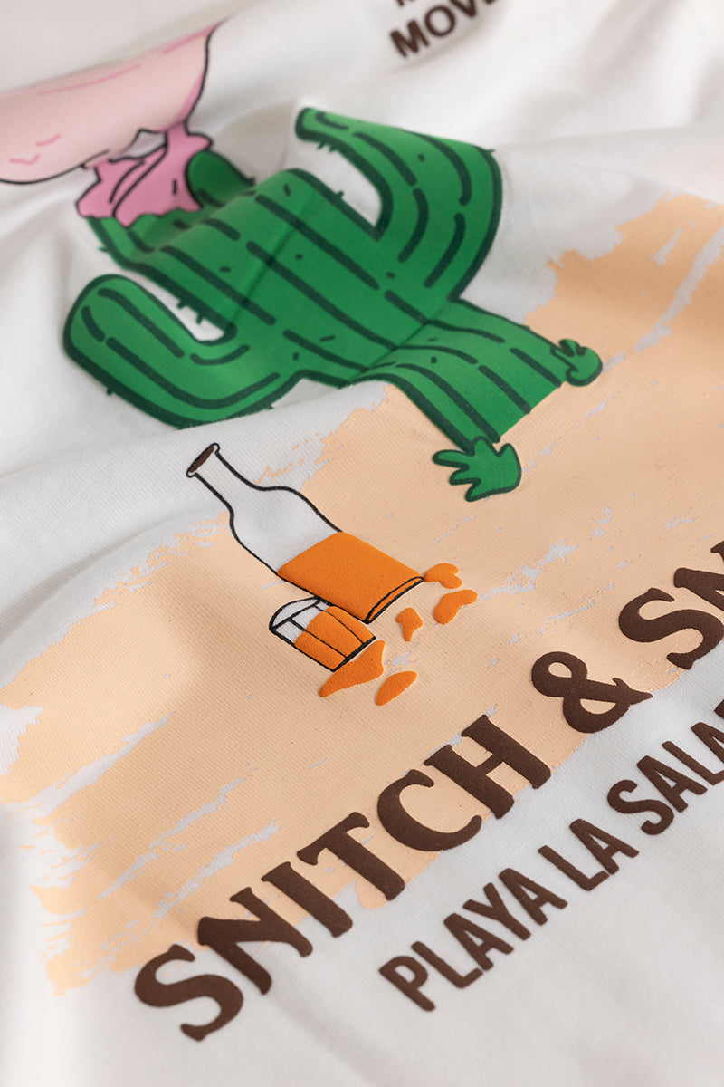 SNITCH Nights In Pacos White Oversized T-Shirt - view 10