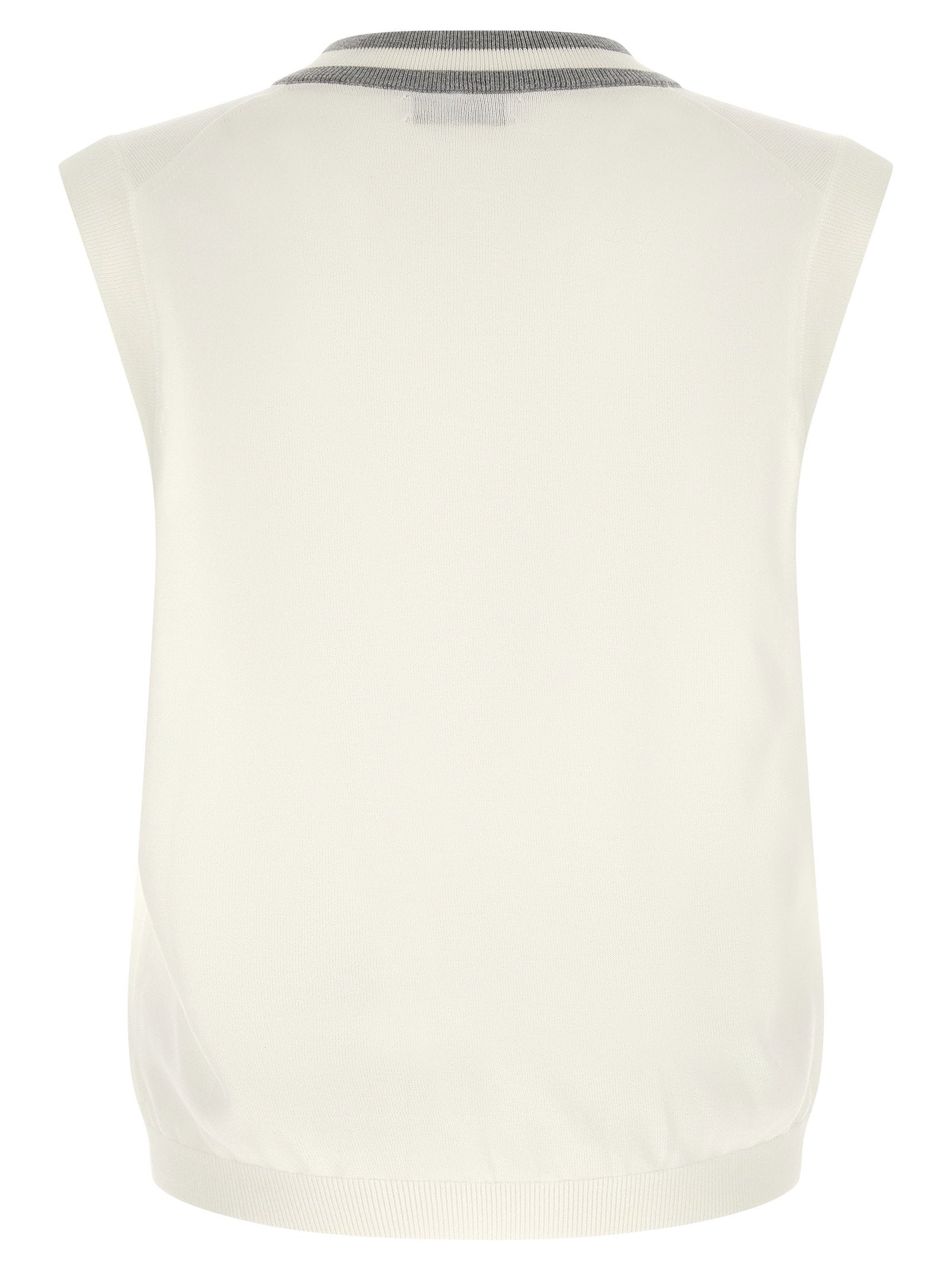 Brunello Cucinelli Logo Patch Vest – 100% cotton - view 2