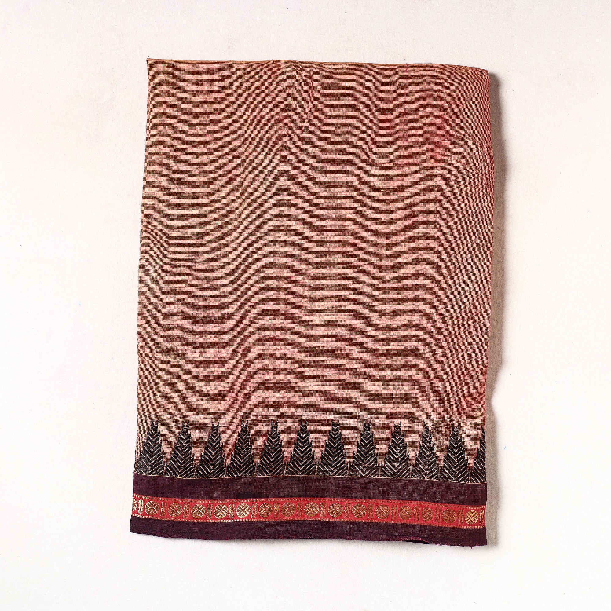 SOUTH KARGHA Brown - Kanchipuram Cotton Precut Fabric (1.8 Meter)