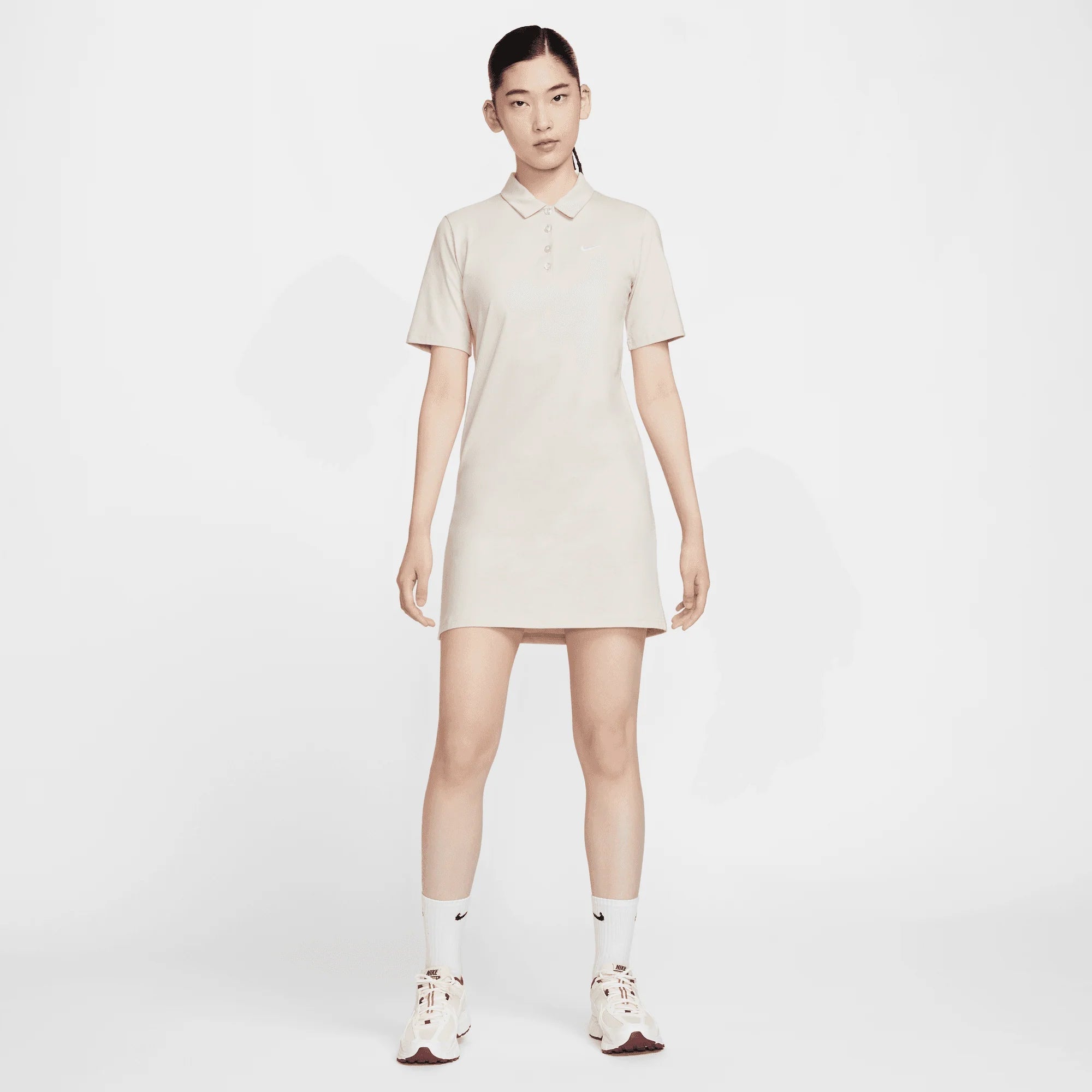 Nike | Sportswear Dress { Lt Orewood Brn/white - view 2