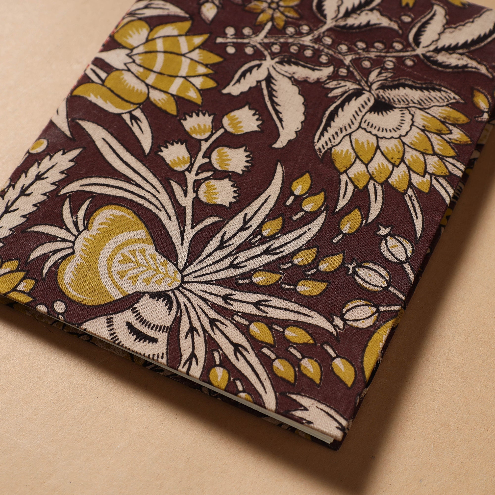 BINDAAS UNLIMITED Brown - Kalamkari Fabric Cover Handmade Paper Notebook (9 x 7 in) - view 2
