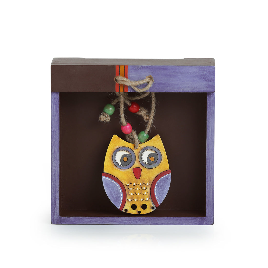 EXCLUSIVELANE 'Owl Motif' Tissue Holder In Pine Wood - view 3