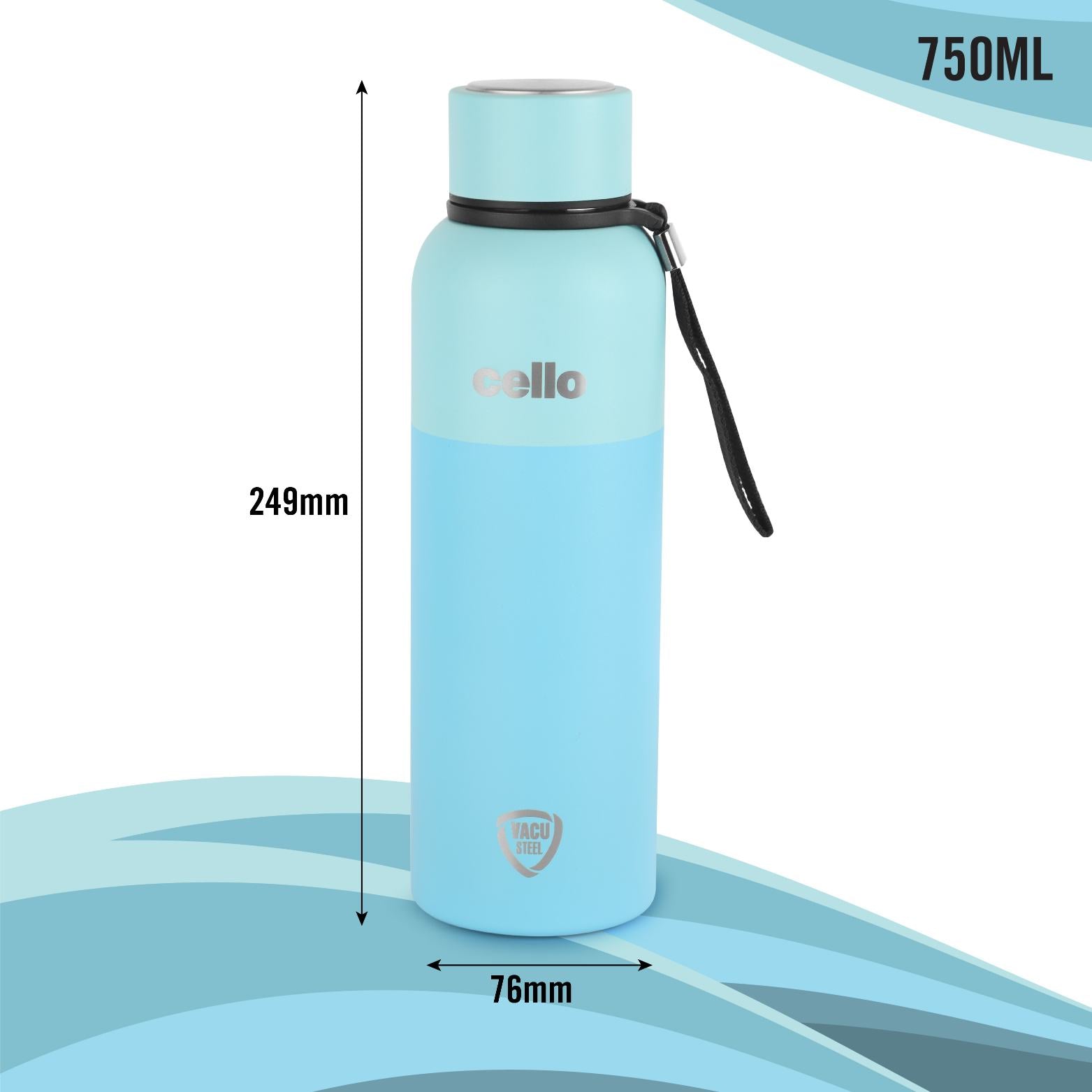 Cello Neo Kent Flask, Vacusteel Water Bottle, 750ml - view 42