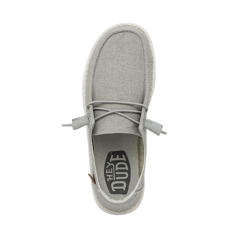 HEYDUDE shoes Wendy Chambray - Light Grey – Women's - view 6