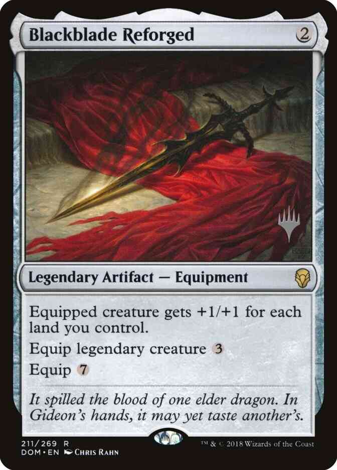 Blackblade reforged 211p – Magic Blackblade Reforged [211p] [Promo Pack] [Dominaria Promos] [Foil]