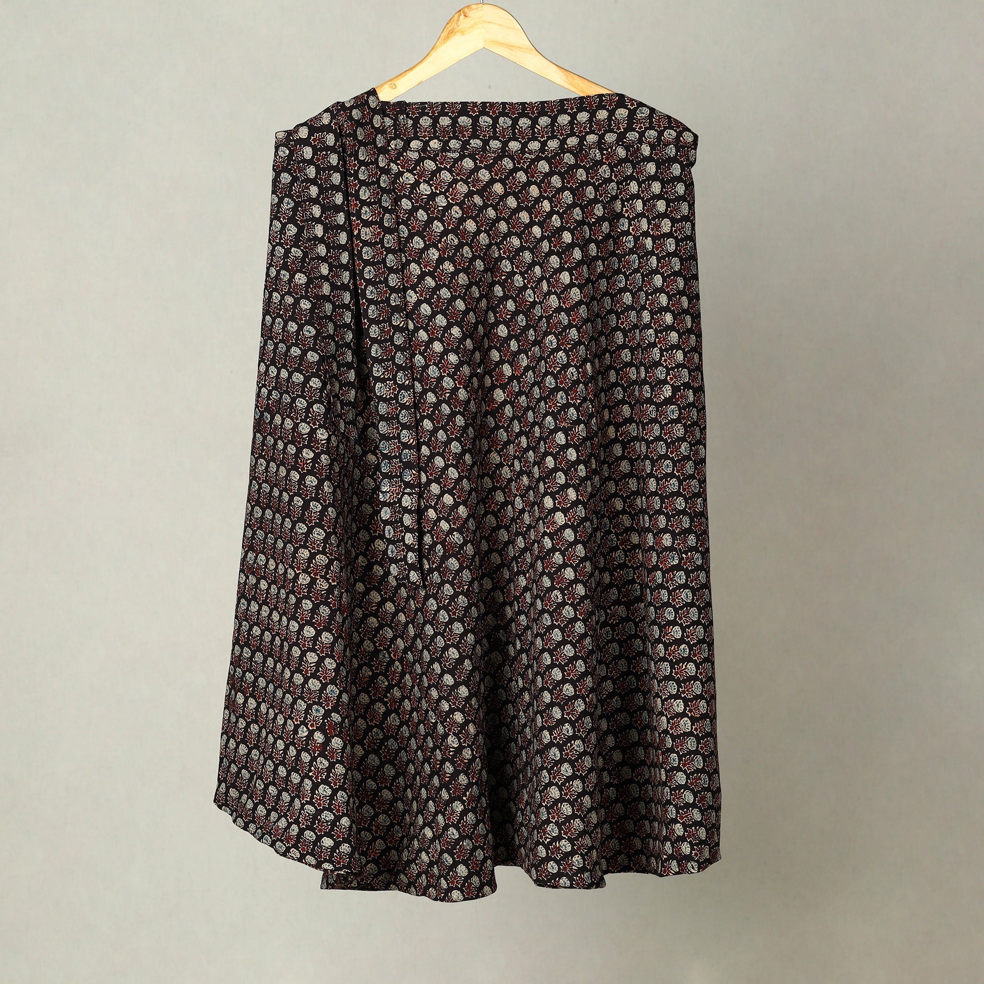 NOORI BAZAR Black - Block Print Cotton Wrap Around Ajrakh Skirt 24