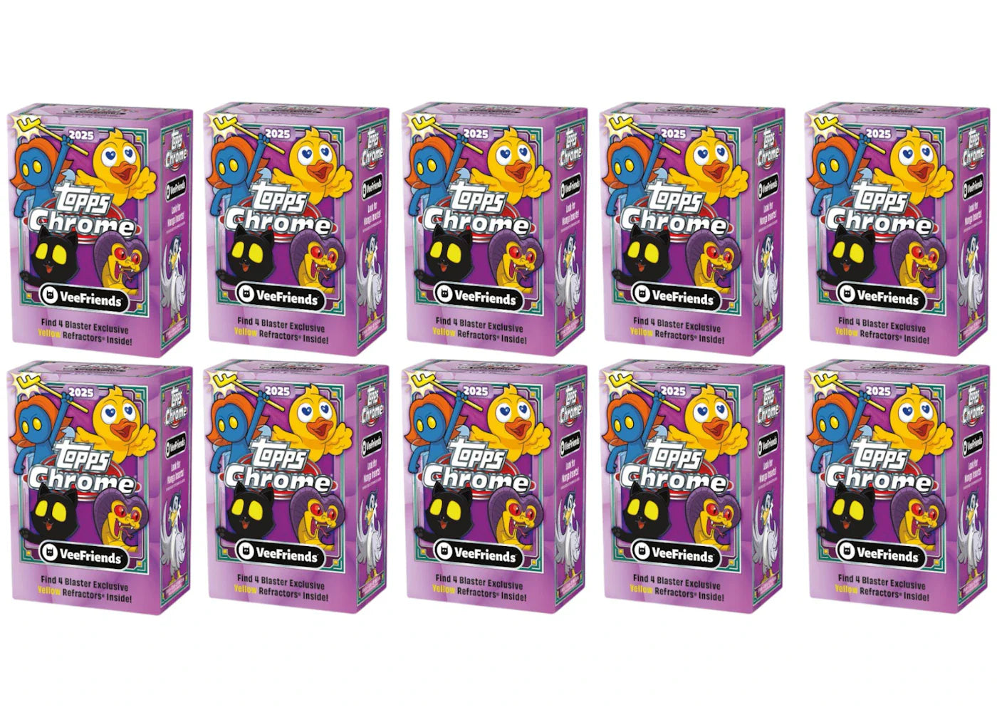 2025 Topps Chrome VeeFriends Value Box 10x Lot
