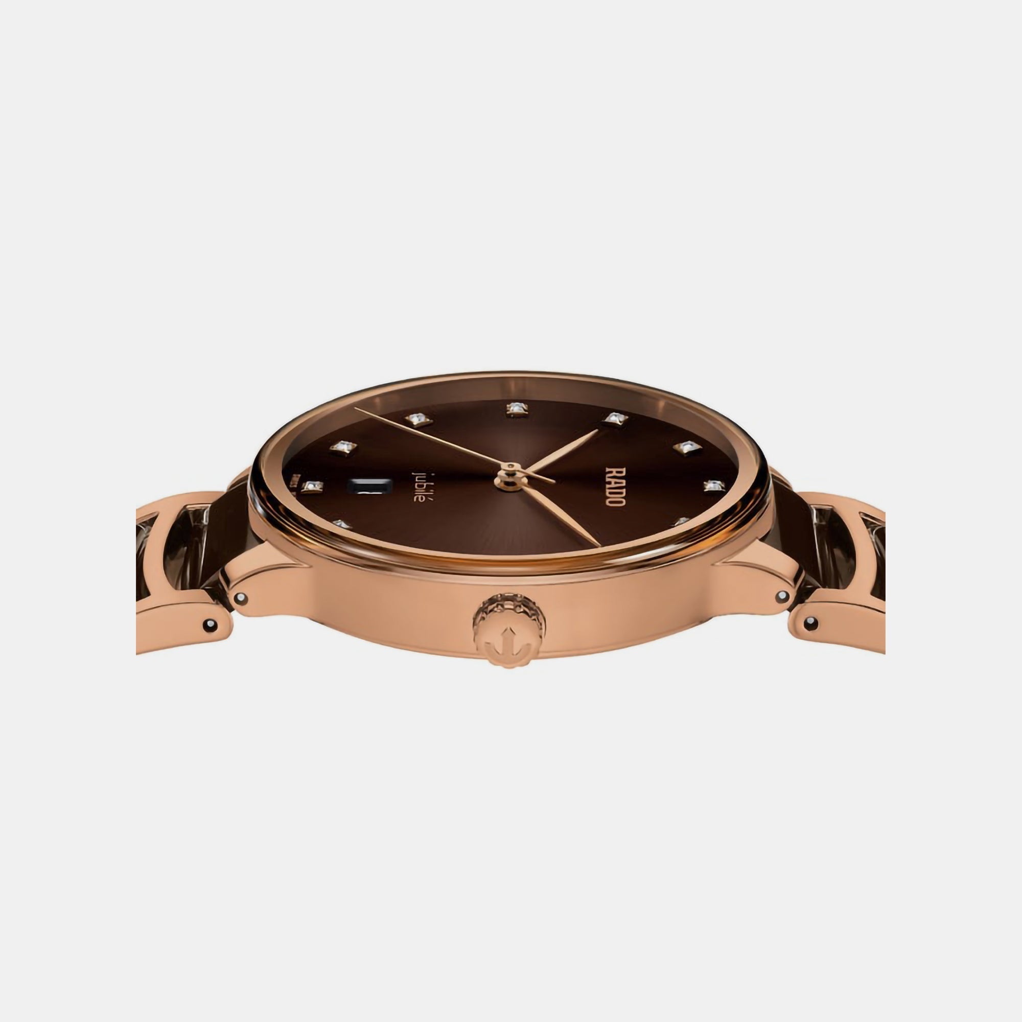 Rado Centrix Unisex Quartz Brown Dial Analog Ceramic Watch R30023732 - view 3