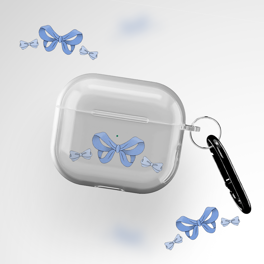 Cover It Up Baby Blue Bow Clear Airpods 3rd Gen Case Covers - view 2