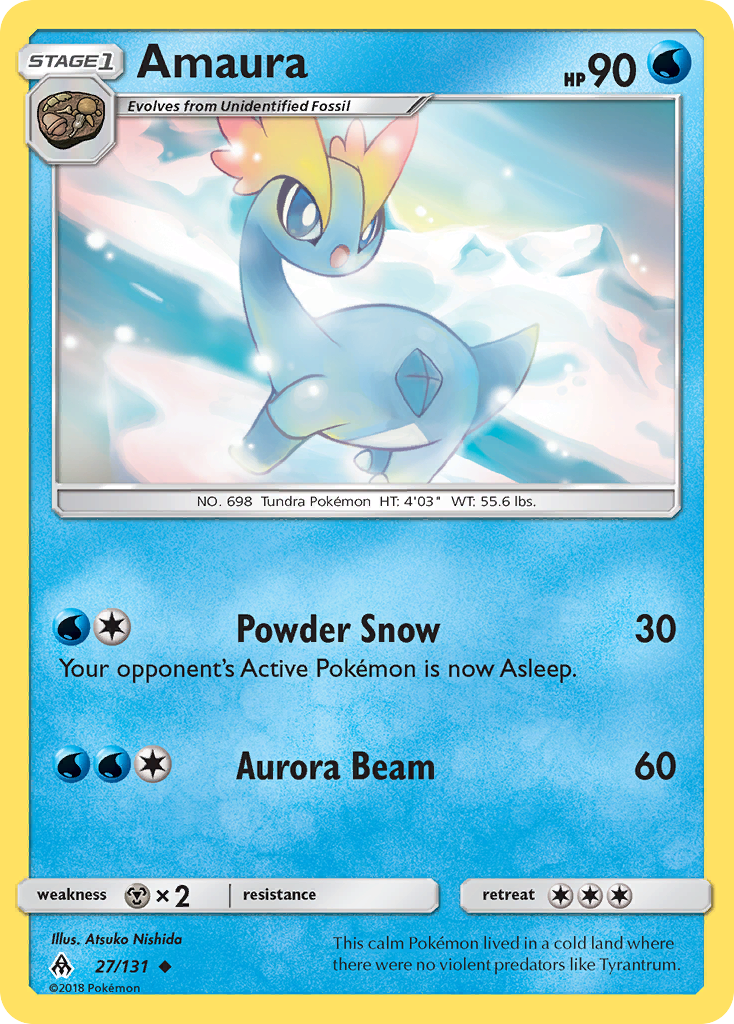 Uncommon sm6-27 reverse – Pokémon Amaura - 27/131 - Uncommon [sm6-27] [Reverse Holo] - Amaura - 27/131 - Uncommon