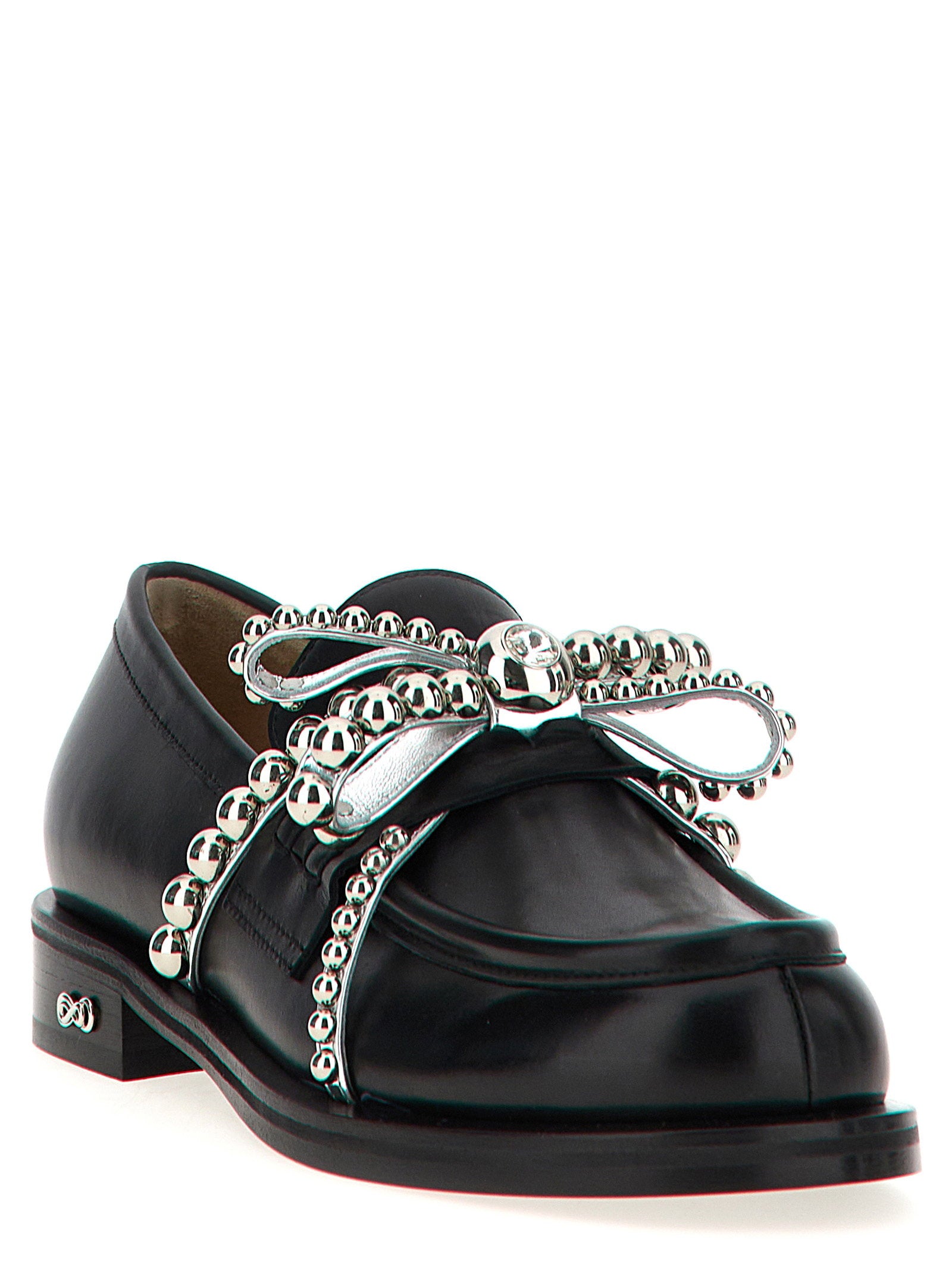 Mach & Mach Crystal Studs Loafers – 100% leather - view 2
