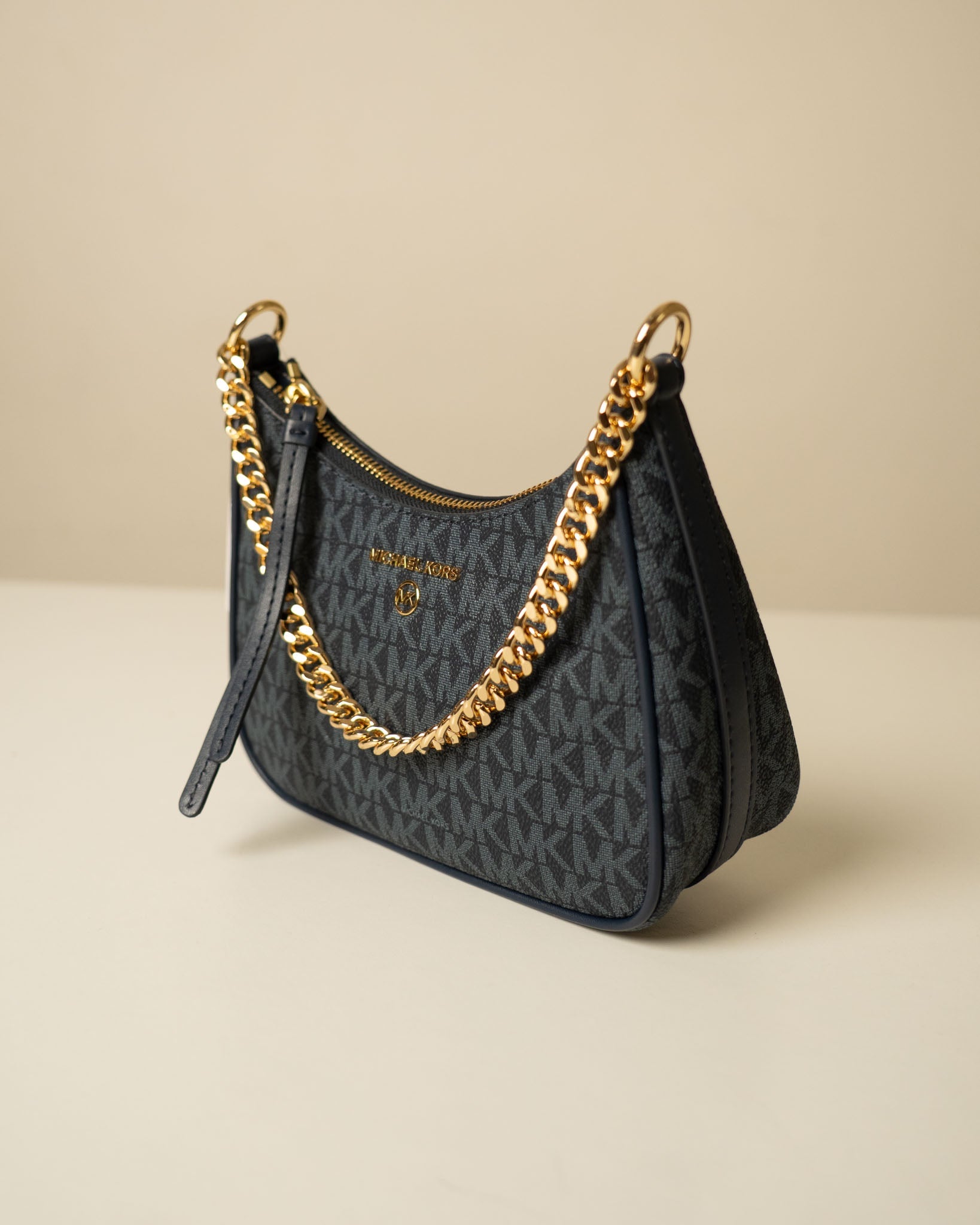 Michael Kors Heritage Blue Jet Set Charm Logo Medium Shoulder Bag - view 3