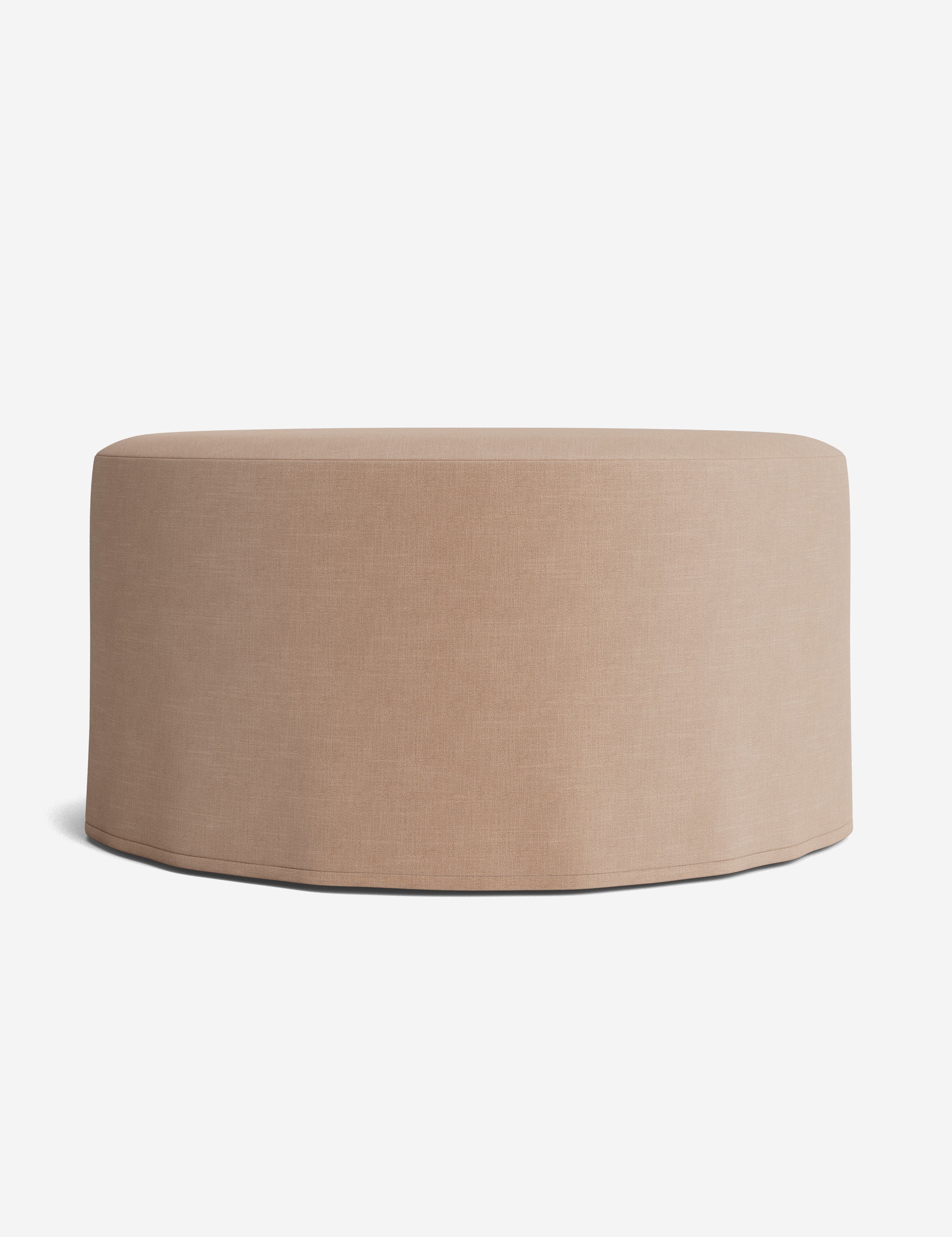 Lulu and Georgia Portola Slipcover Round Ottoman - view 55