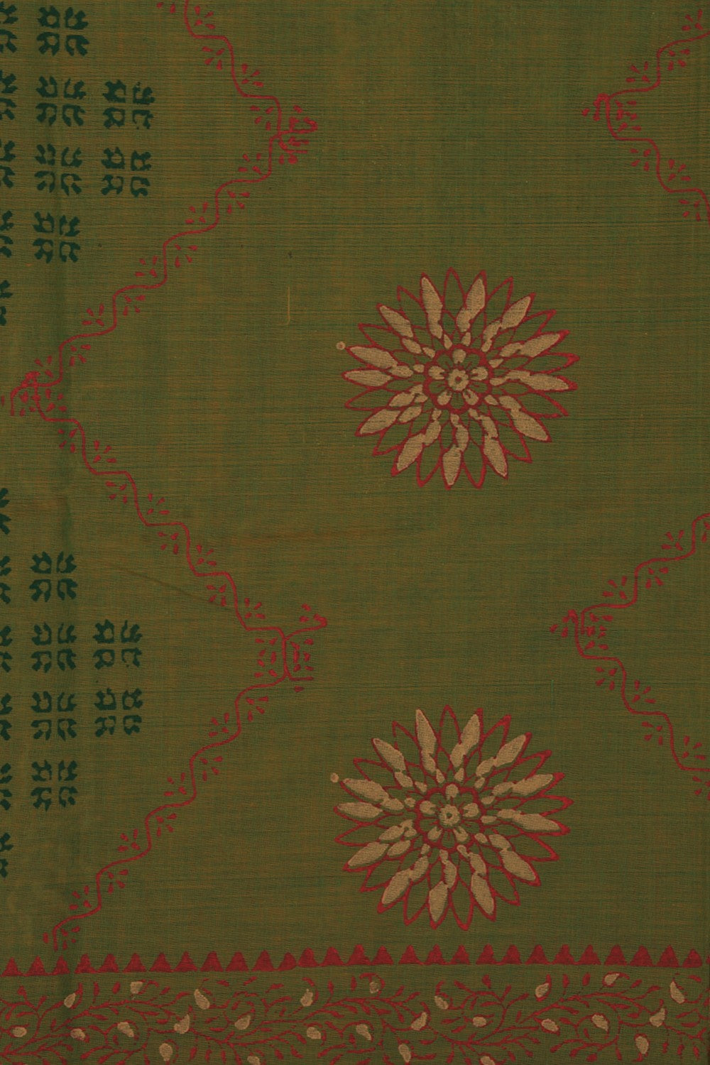 Kalanjali Ethnics Hand block printed cotton saree - view 2