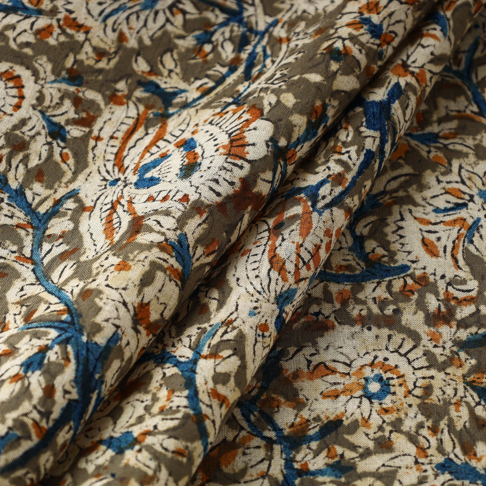 SOUTH KARGHA Green - Kalamkari Block Printed Cotton Fabric 21 - view 2
