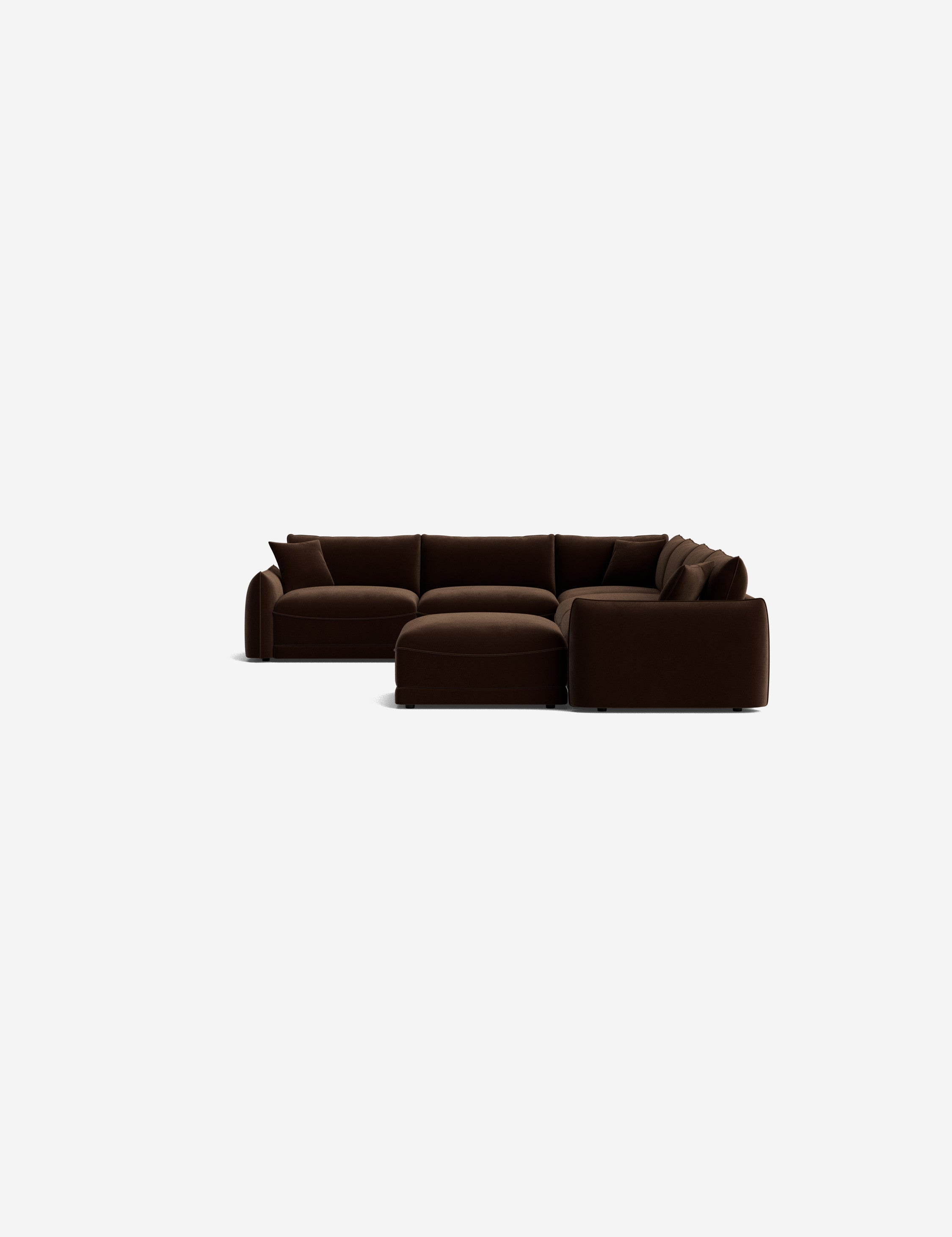 Lulu and Georgia Balmer Modular Corner Sectional Sofa With Ottoman - view 116