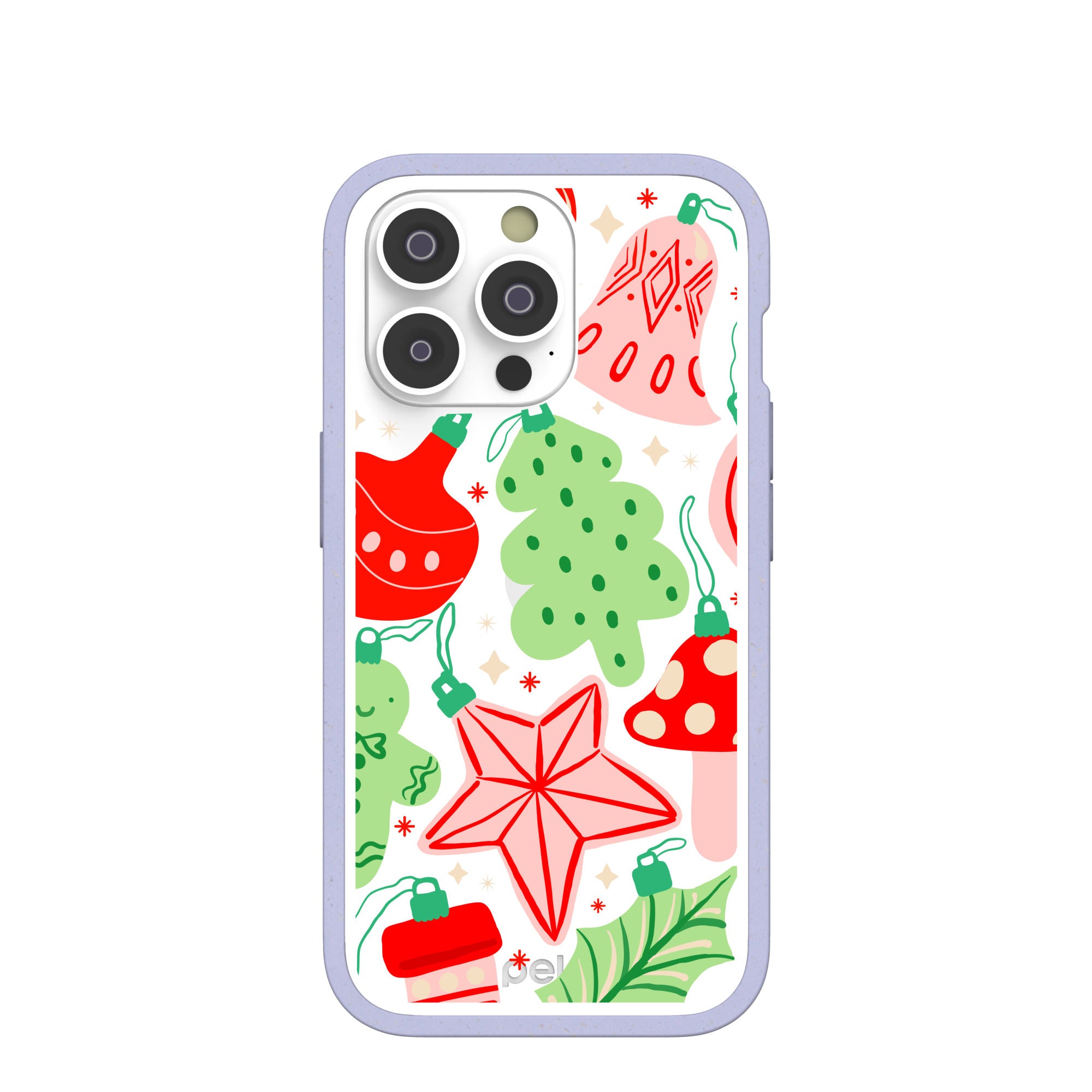 BlackTree Clear Festive Flair iPhone 14 Pro Case With Lavender Ridge