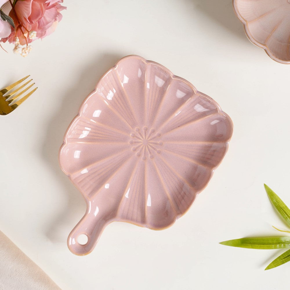Nestasia Ocean Square Plate with Handle Pink - view 3