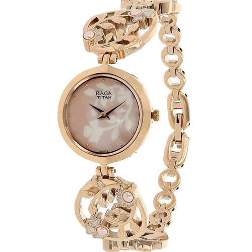 Titan Raga Aurora Pink Dial Women Watch With Metal Strap 25mm NT2540WM05 - view 2
