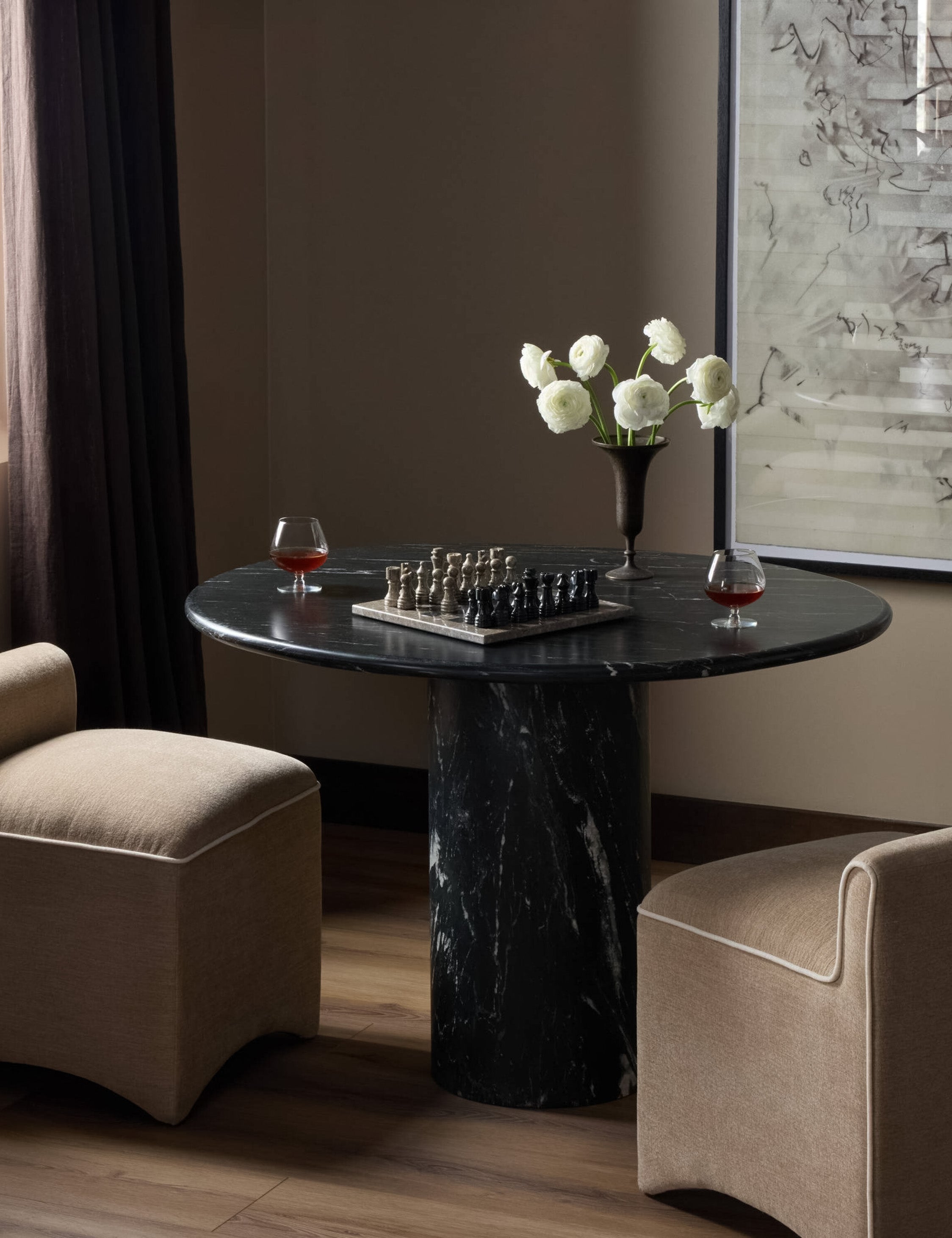 Lulu and Georgia Bonelli Bistro Table – Black Marble - view 2