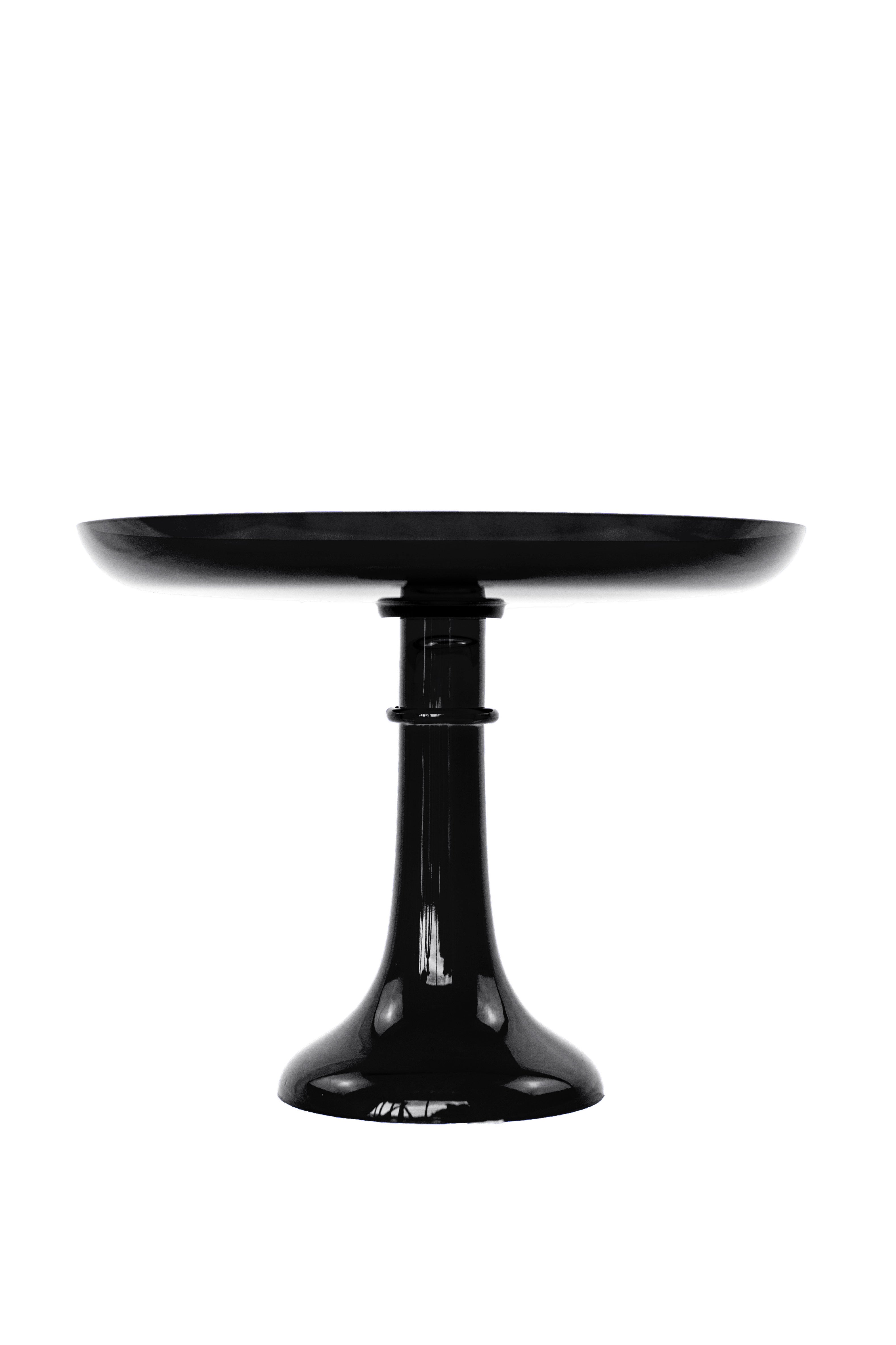Estelle Colored Glass Estelle Cake Stand {Black} - view 2